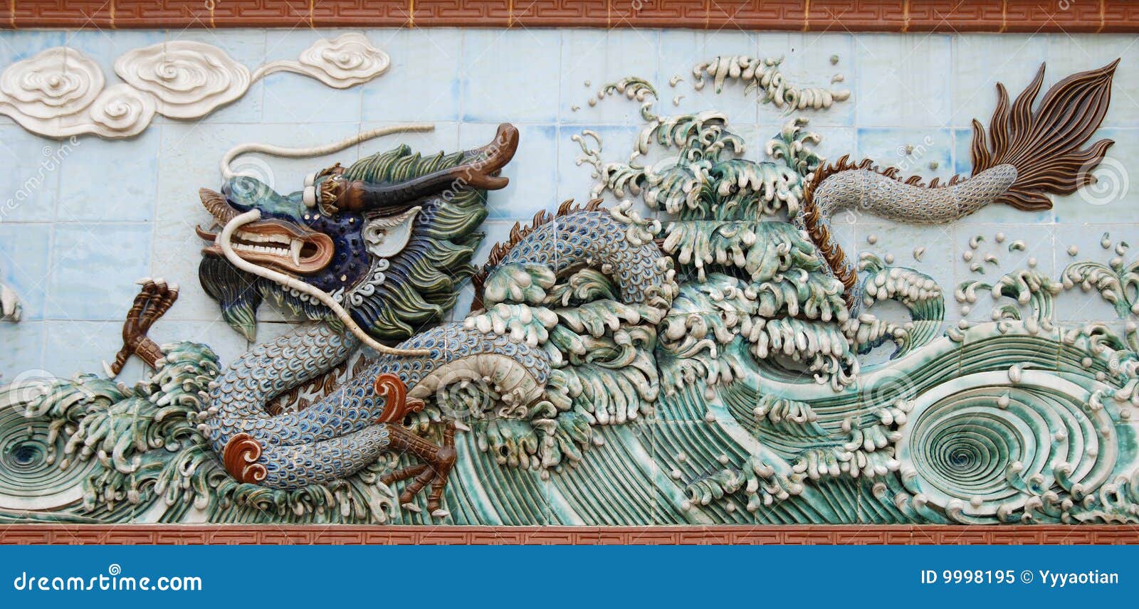 Dragon ceramic sculpture stock image. Image of classical - 9998195