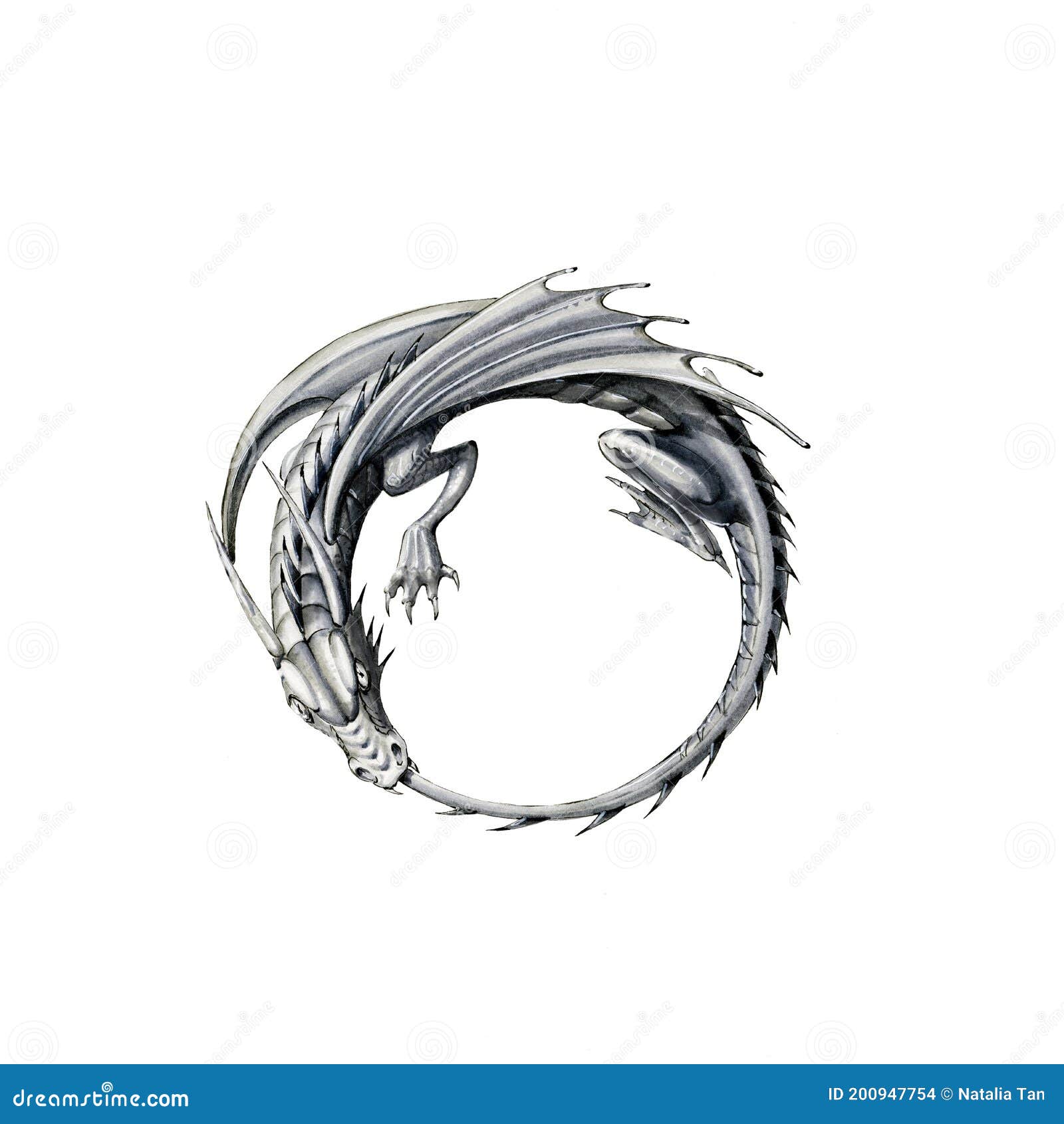 Dragon Eating Tail Stock Illustrations – 119 Dragon Eating Tail