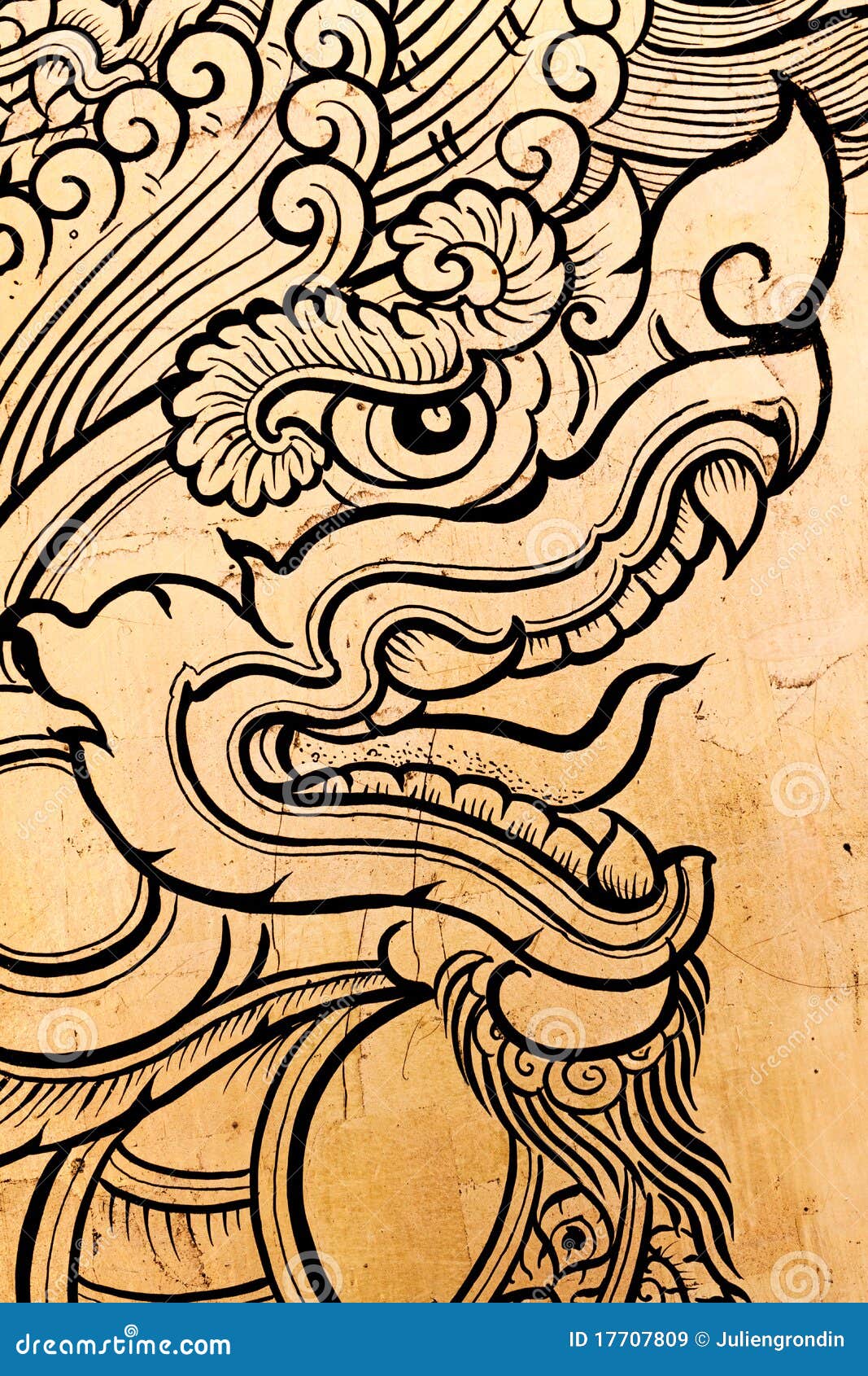 Dragon Engraving Royalty Free Stock Images - Image: 17707809