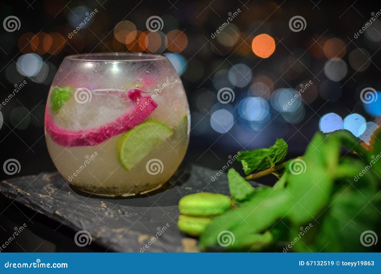 Dragon fruit tonic stock image. Image of flower, cold 67132519