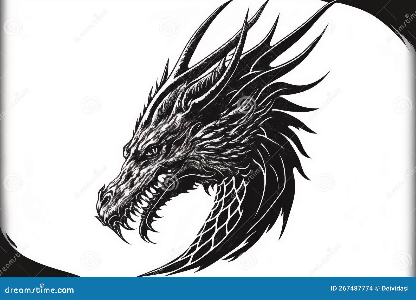 Dragon Head Logo. Chinese New Year, Year of the Dragon. Year 2024 with ...