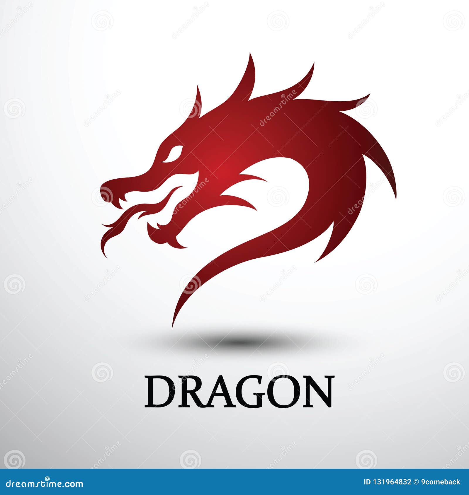Dragon head vector stock vector. Illustration of template - 131964832