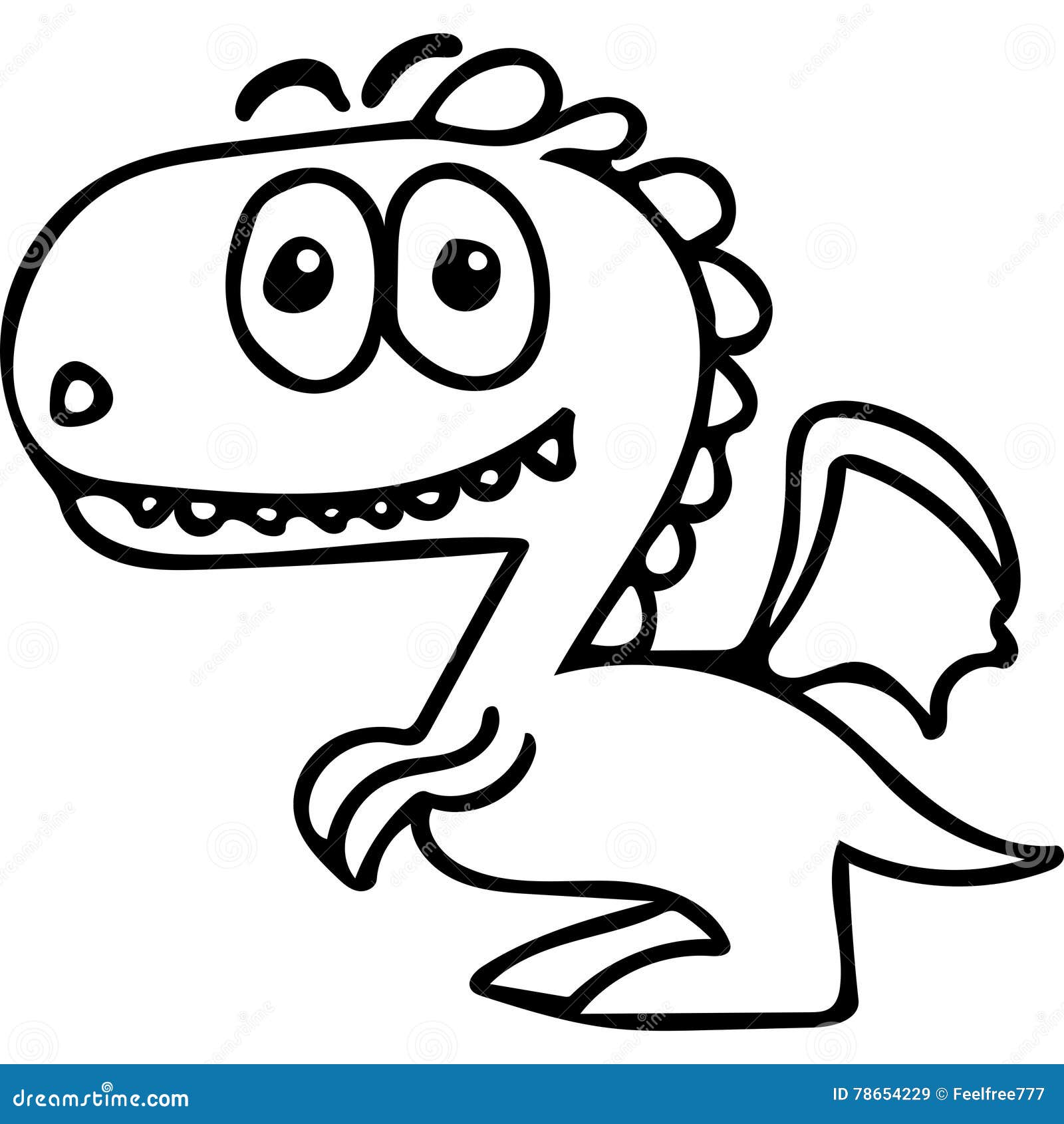 Dragon kids coloring page stock illustration. Illustration of learn -  78654229