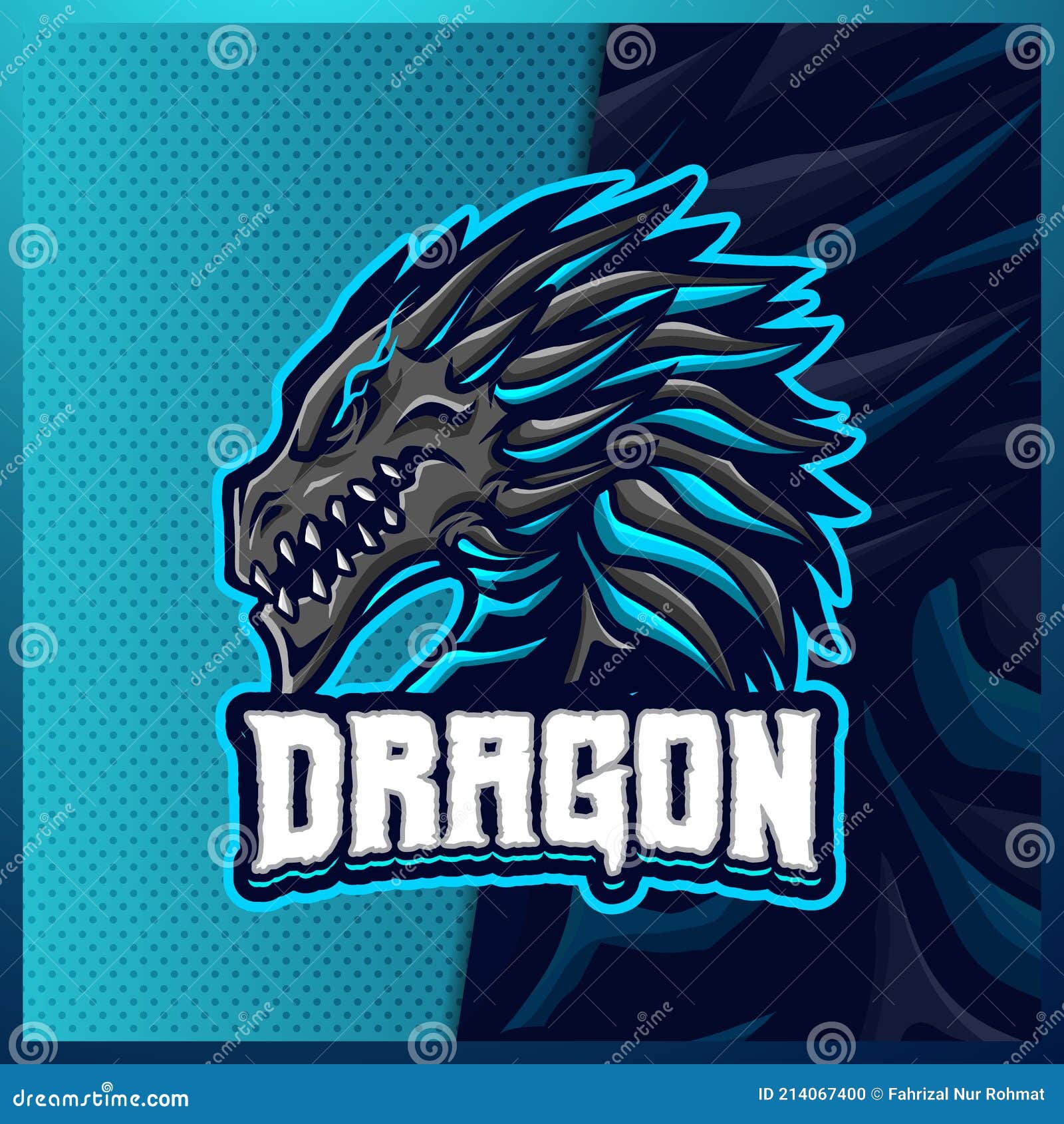 Dragon Mascot Esport Logo Design Illustrations Vector Template ...
