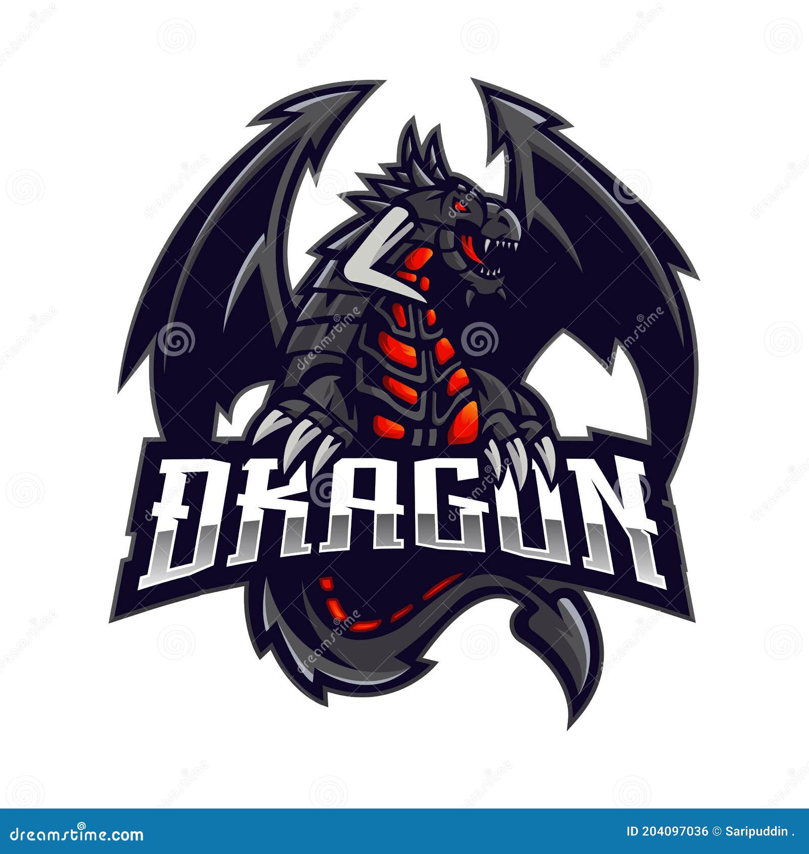 Dragon Gaming Logo Stock Vector Illustration Of Fantasy