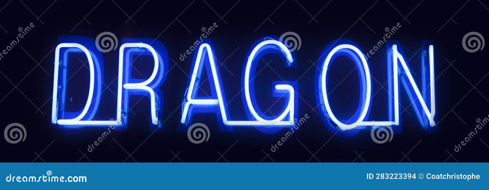 Dragon Neon light stock photo. Image of black, color 283223394