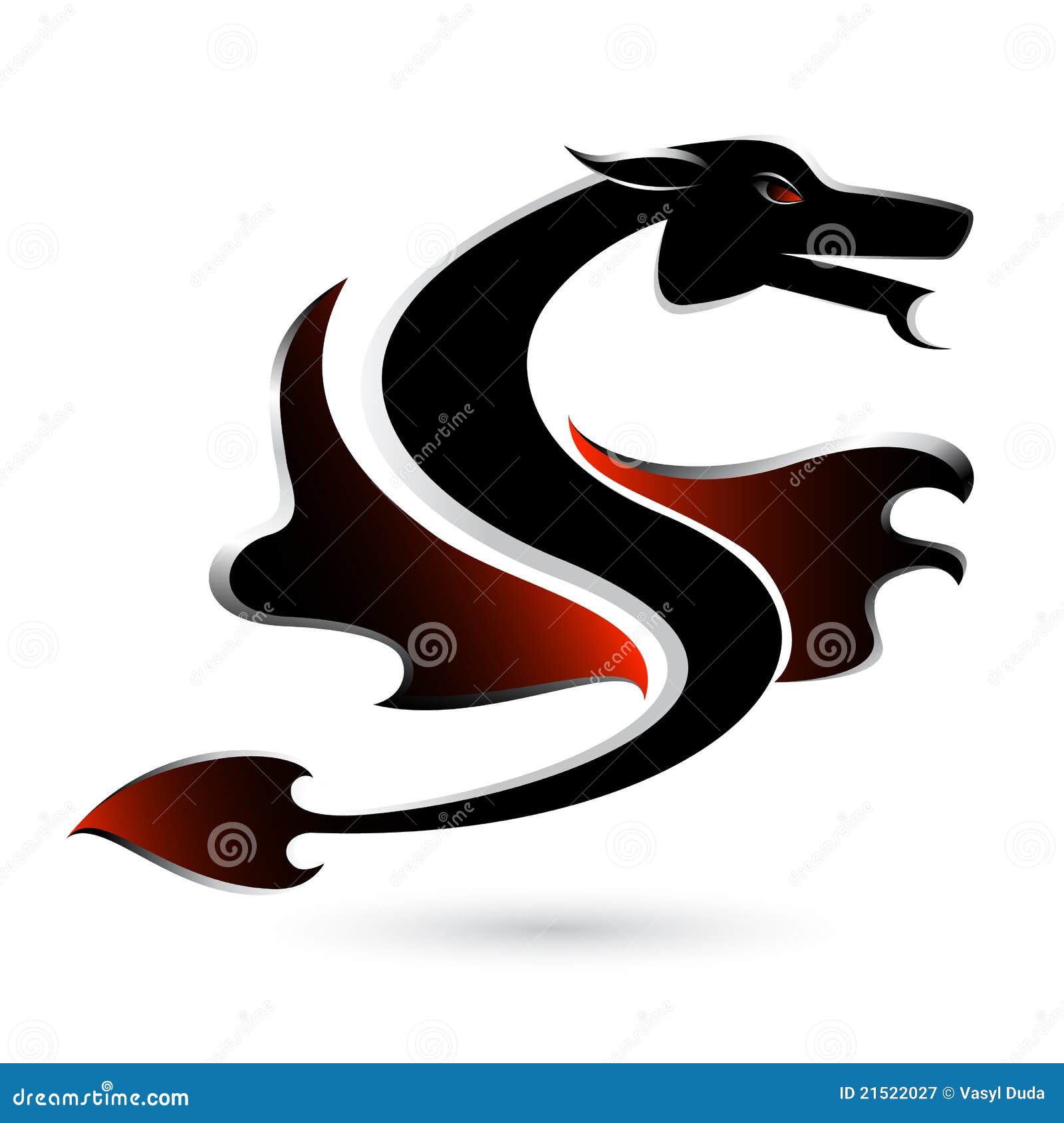 Dragon Noir Abstrait Illustration Stock Illustration Du