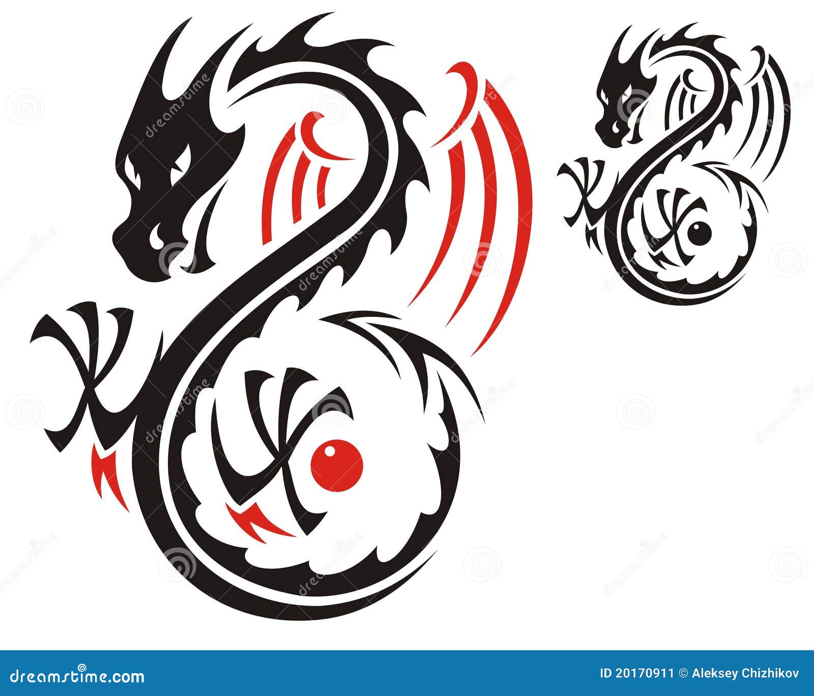 Dragon Pattern Vector Illustration CartoonDealer com #20170908
