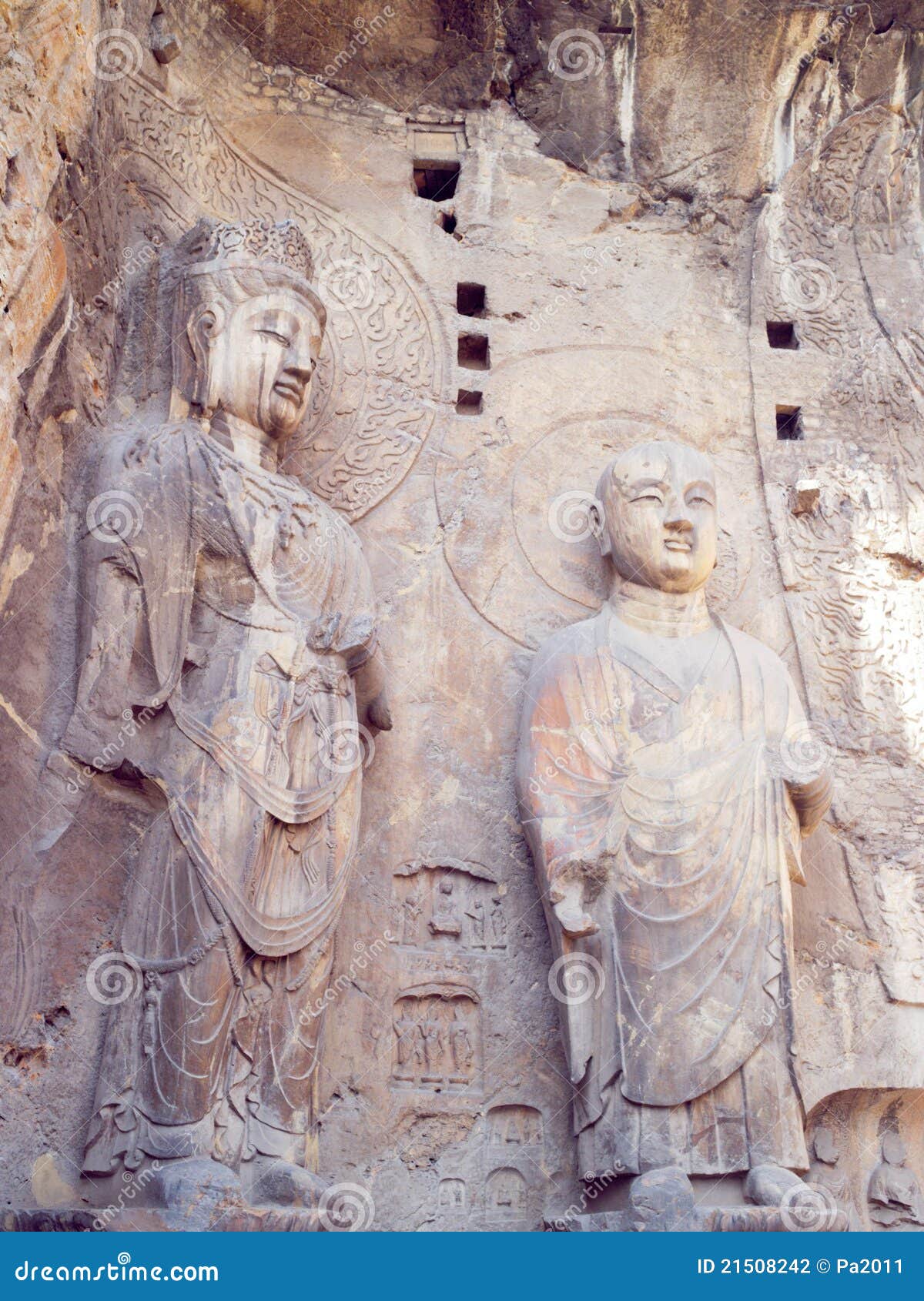 Dragon s Gate Grottoes stock photo. Image of fengxiansi 21508242