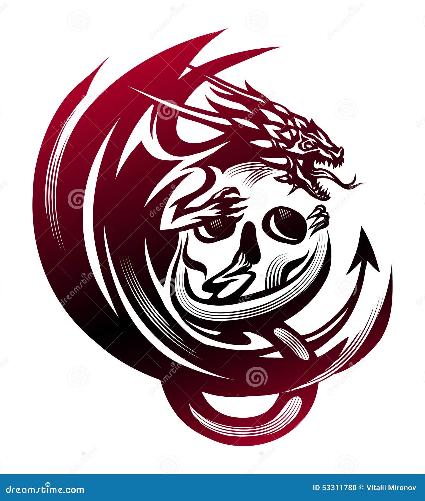 T Shirt Chinese Dragon Skull Tattoo Rock DC63 Size S-XL | eBay