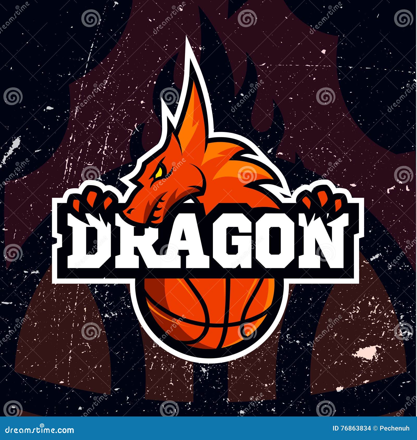 Dragon Sport Logo Basketball Design Stock Illustration Illustration Of Arms Creature