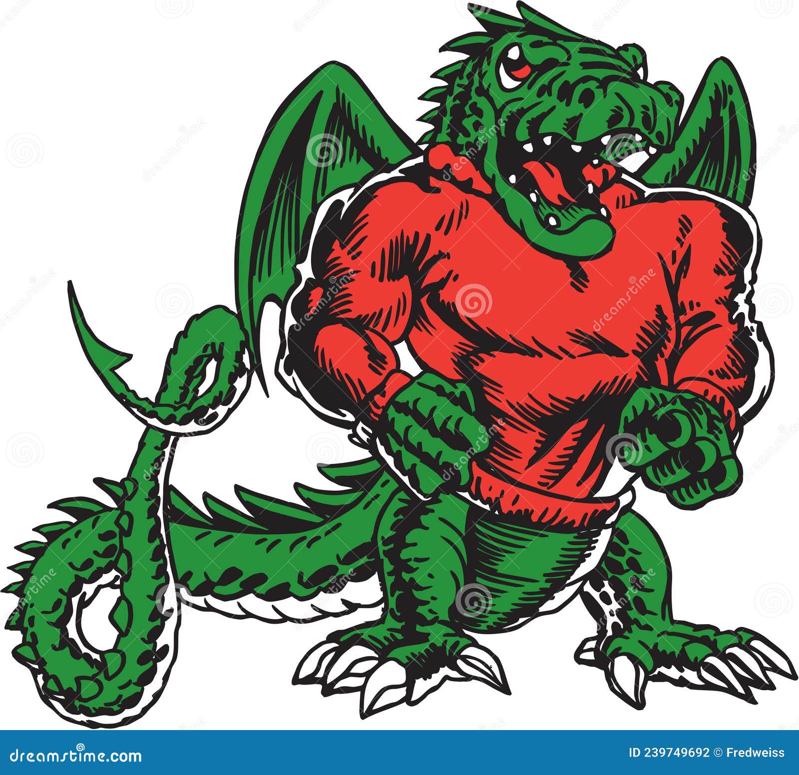 Dragon Standing Vector Illustration Stock Vector Illustration of