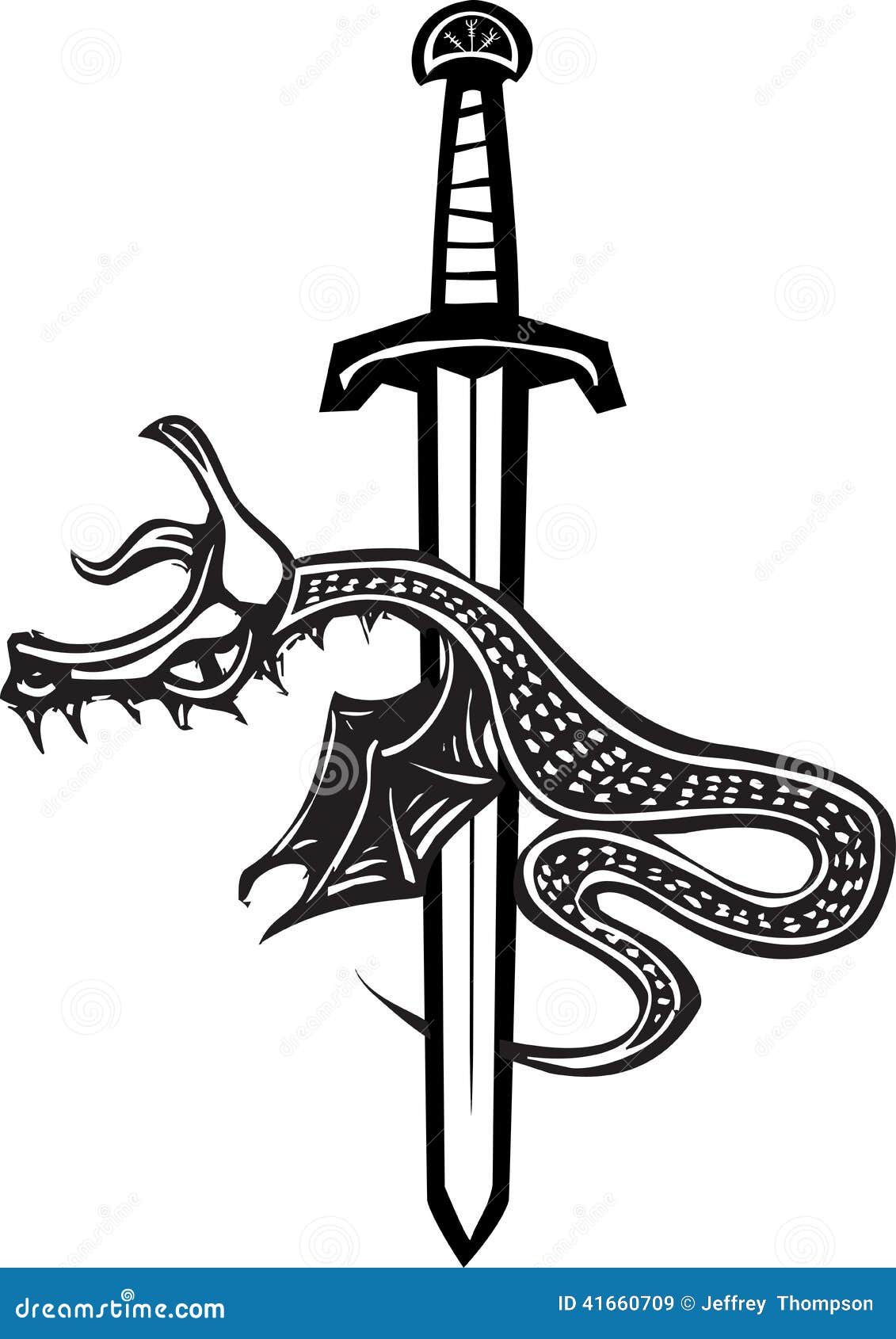 Sword Woodcut Style Fantasy Stock Illustrations – 40 Sword Woodcut