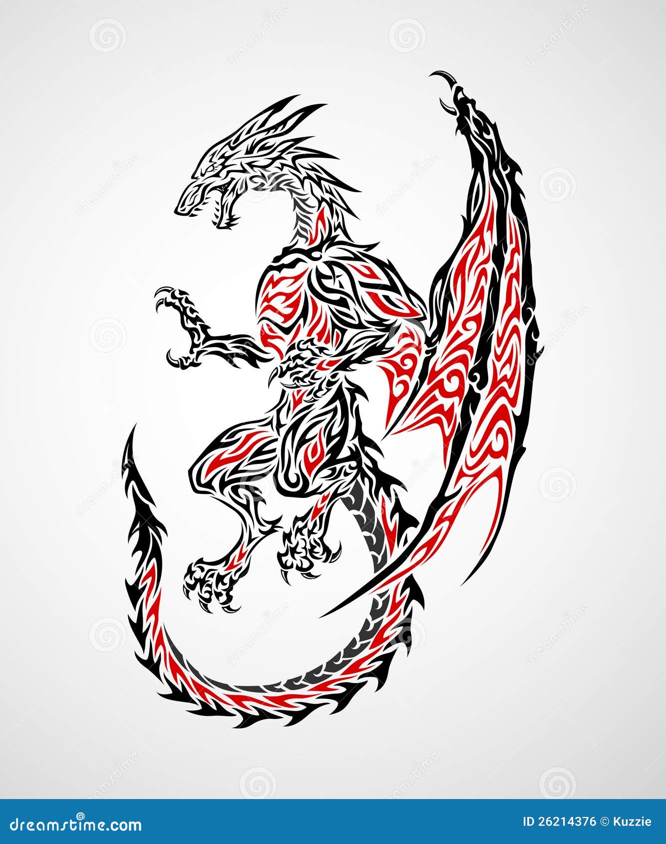 Dragon Tattoo 2 stock vector. Illustration of decoration - 26214376