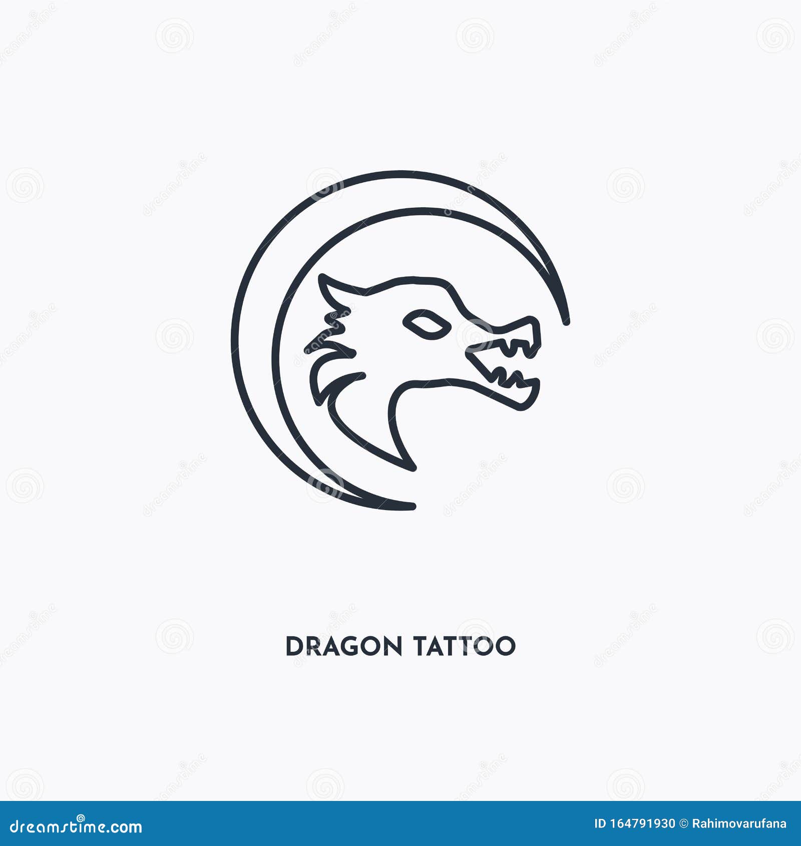 39+ Outline Simple Dragon Tattoo Pics