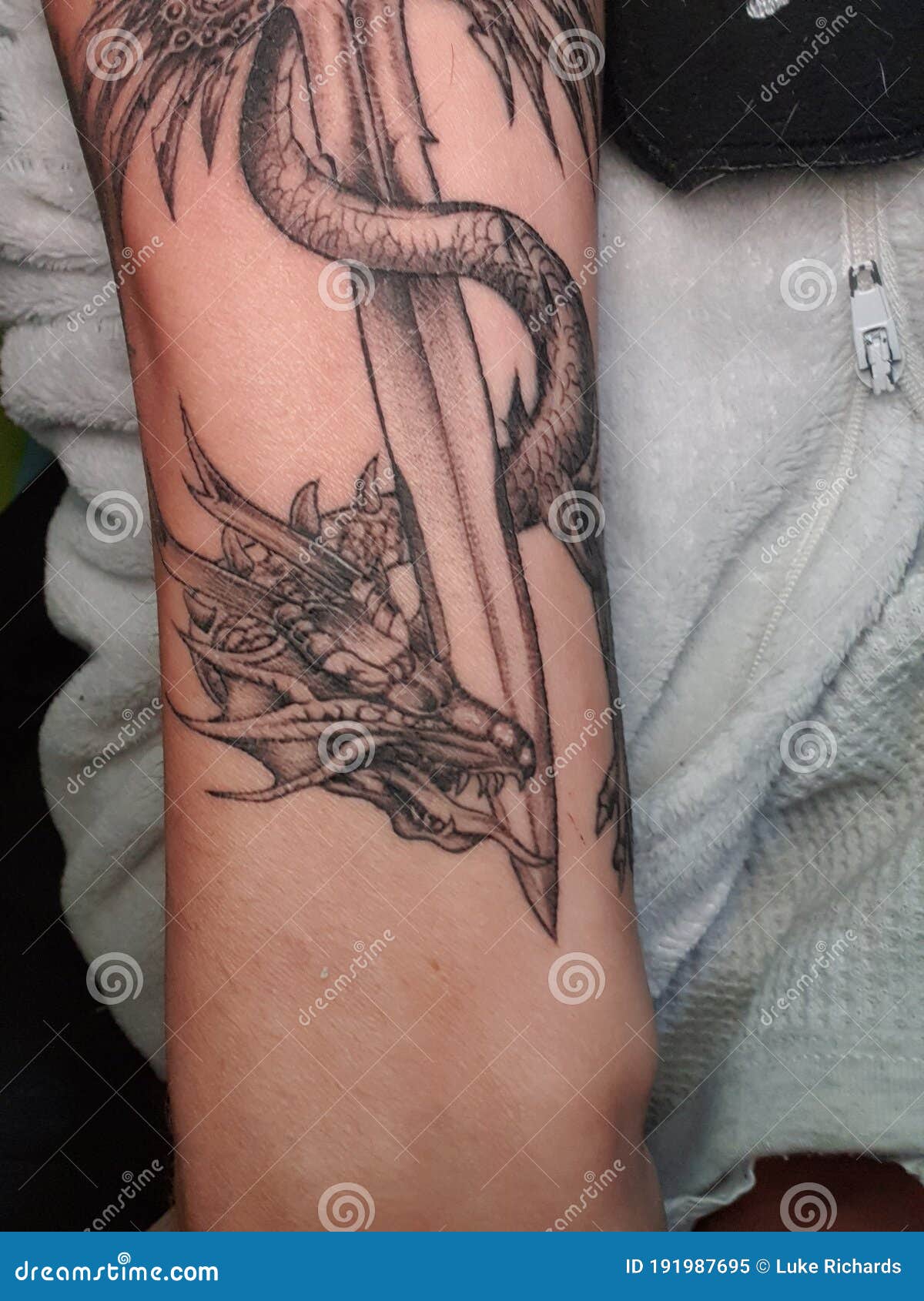 Sword Dragon Tattoo  Tattoo Design