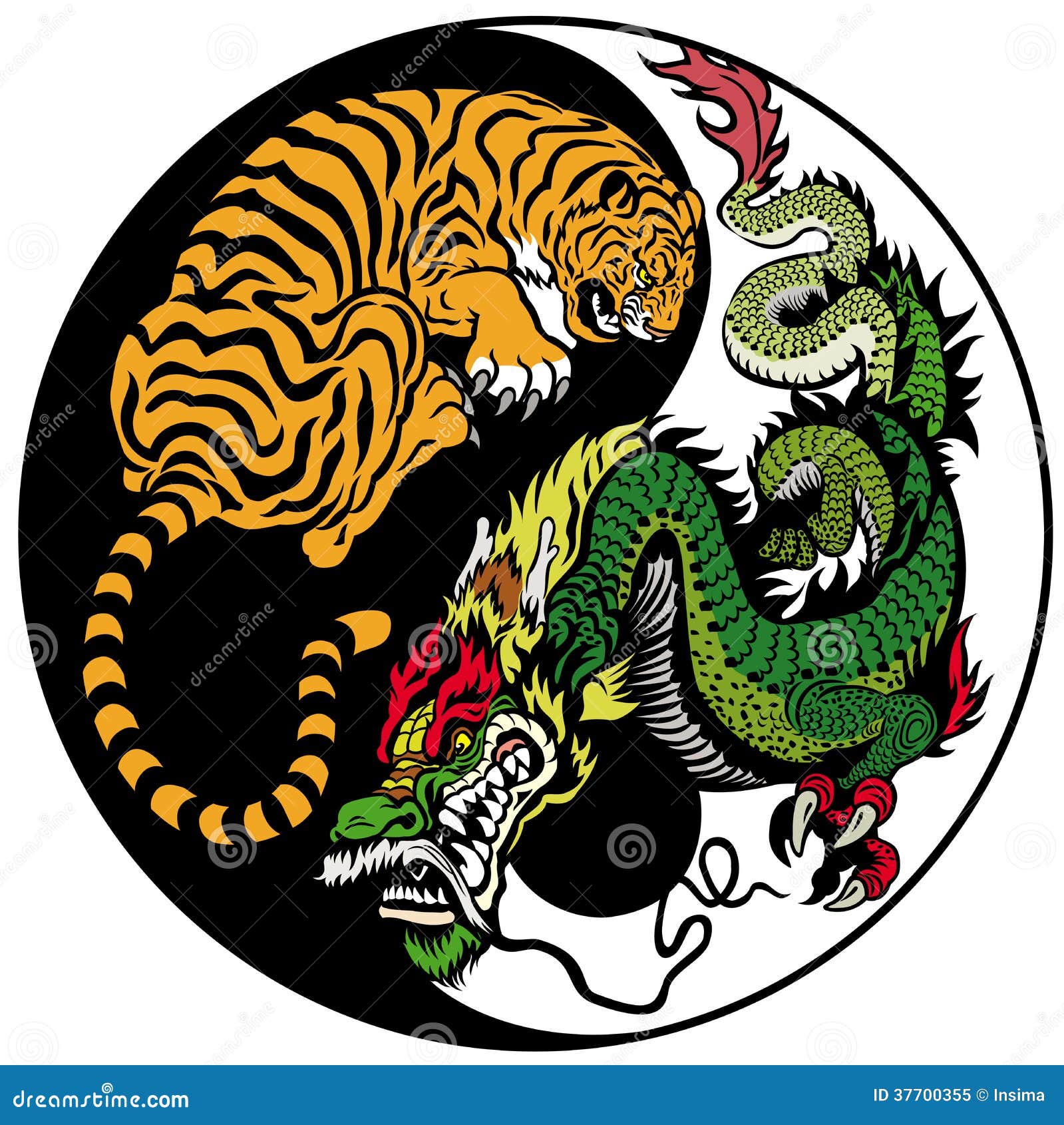ALAZA Chinese Yin and Yang Tiger Dragon Area Rug for Living Room Bedroom 6'x4' ALAZA Chinese Yin and Yang Tiger Dragon Area Rug for Living Room Bedroom 6'x4'