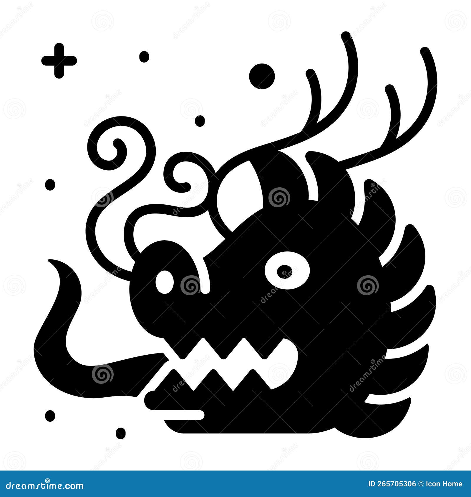 Dragon Vector Design Isolated on White Background Stock Vector