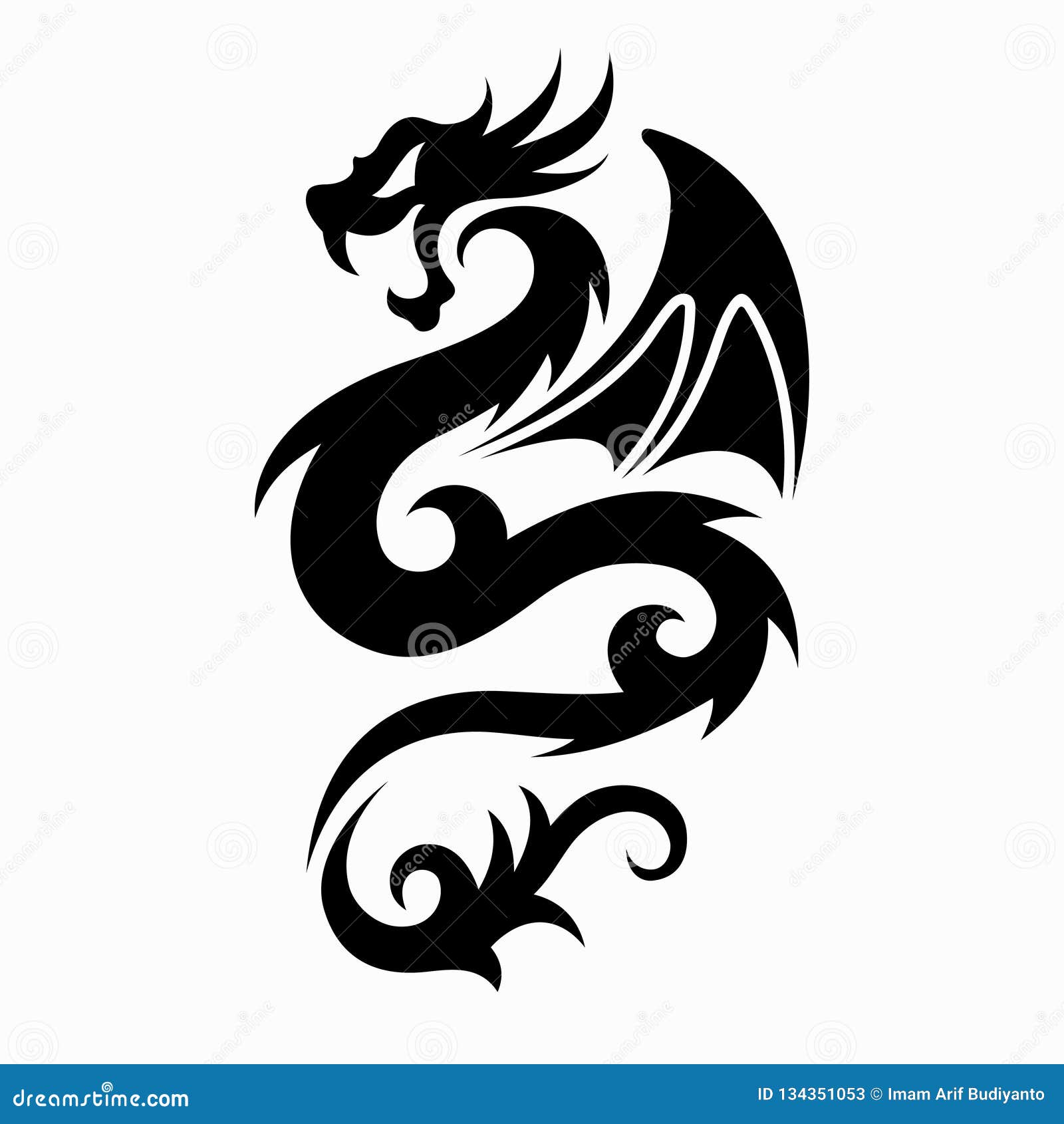 Dragon Vector Illustration For Tattoo Design Stock Vector Illustration Of Icon Ornament