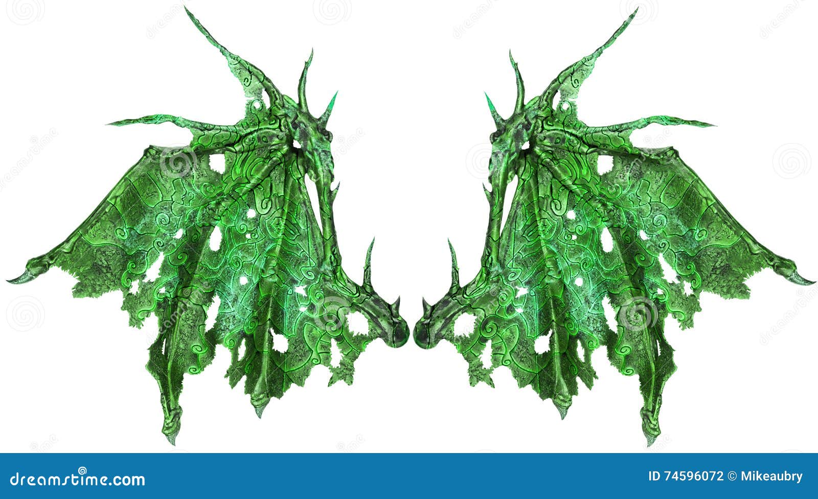 Dragon Wings Isolated On White Background Stock Photo Image of