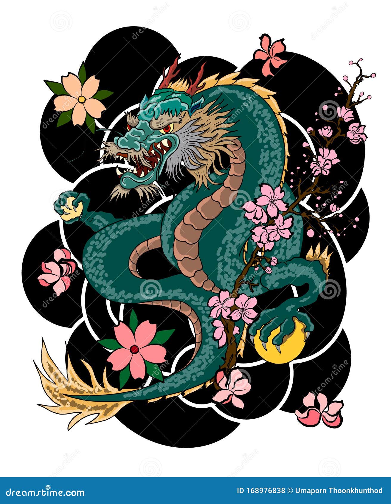 Dragone Cinese Per Il Capodanno Cinese 2020 Simbolo Dell'illustrazione Del Drago  Cinese Sullo Sfondo Della T-shirt Tatuaggio Trad Illustrazione Vettoriale -  Illustrazione di fuji, grafico: 168976838