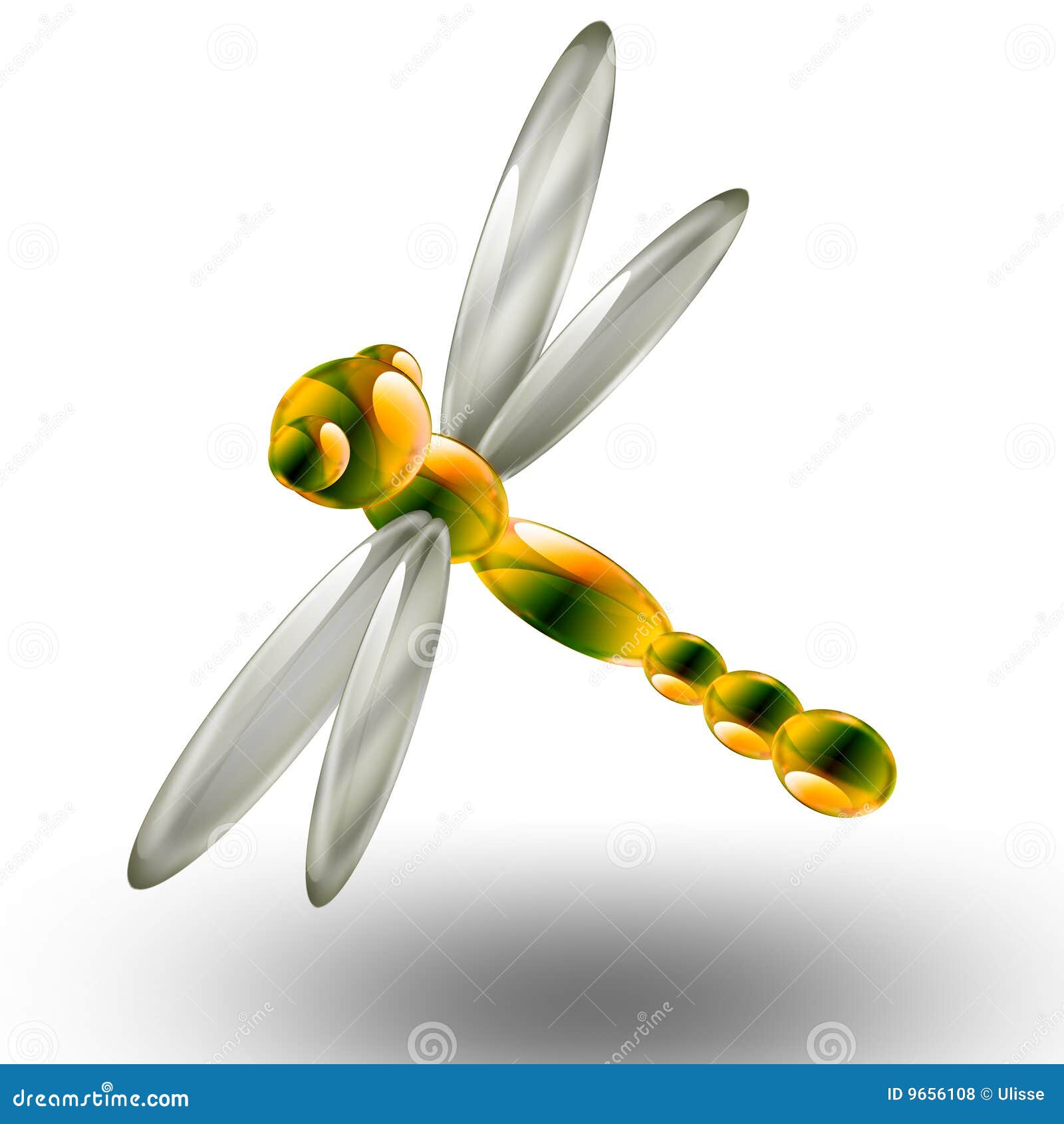 Dragonfly stock illustration. Illustration of colors, flower - 9656108