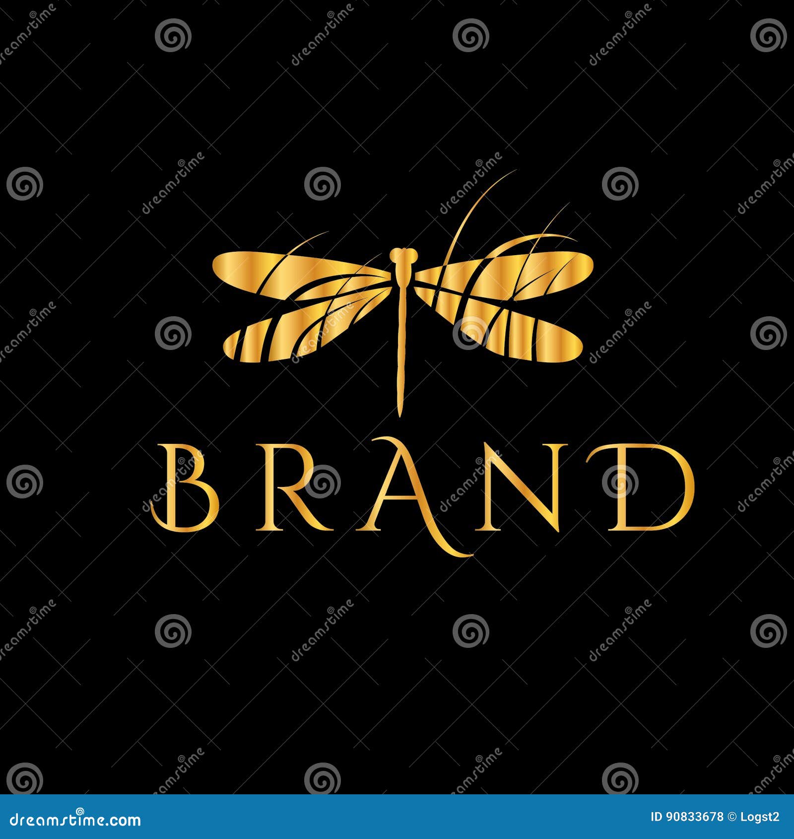 Dragonfly Vector Logo Design Stock Vector Illustration of identity