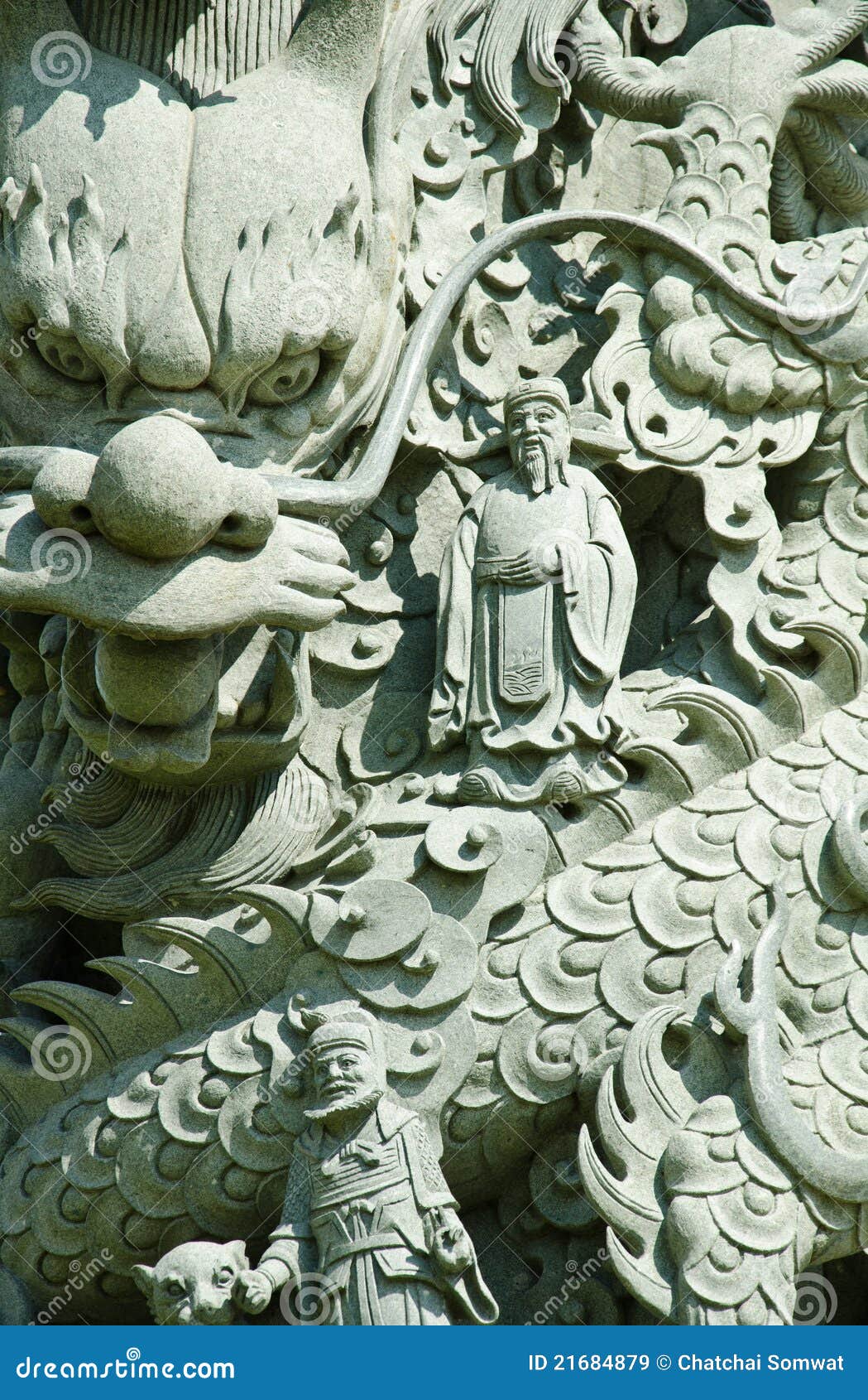 Dragons and Gods of Chinese Stock Image Image of temple, ancient