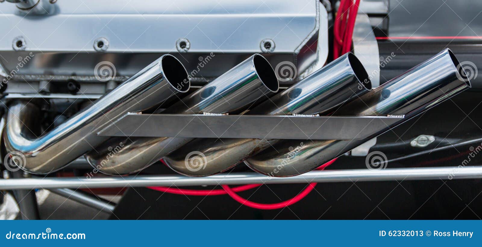 Dragster Exhaust System stock image. Image of pipes, noise 62332013