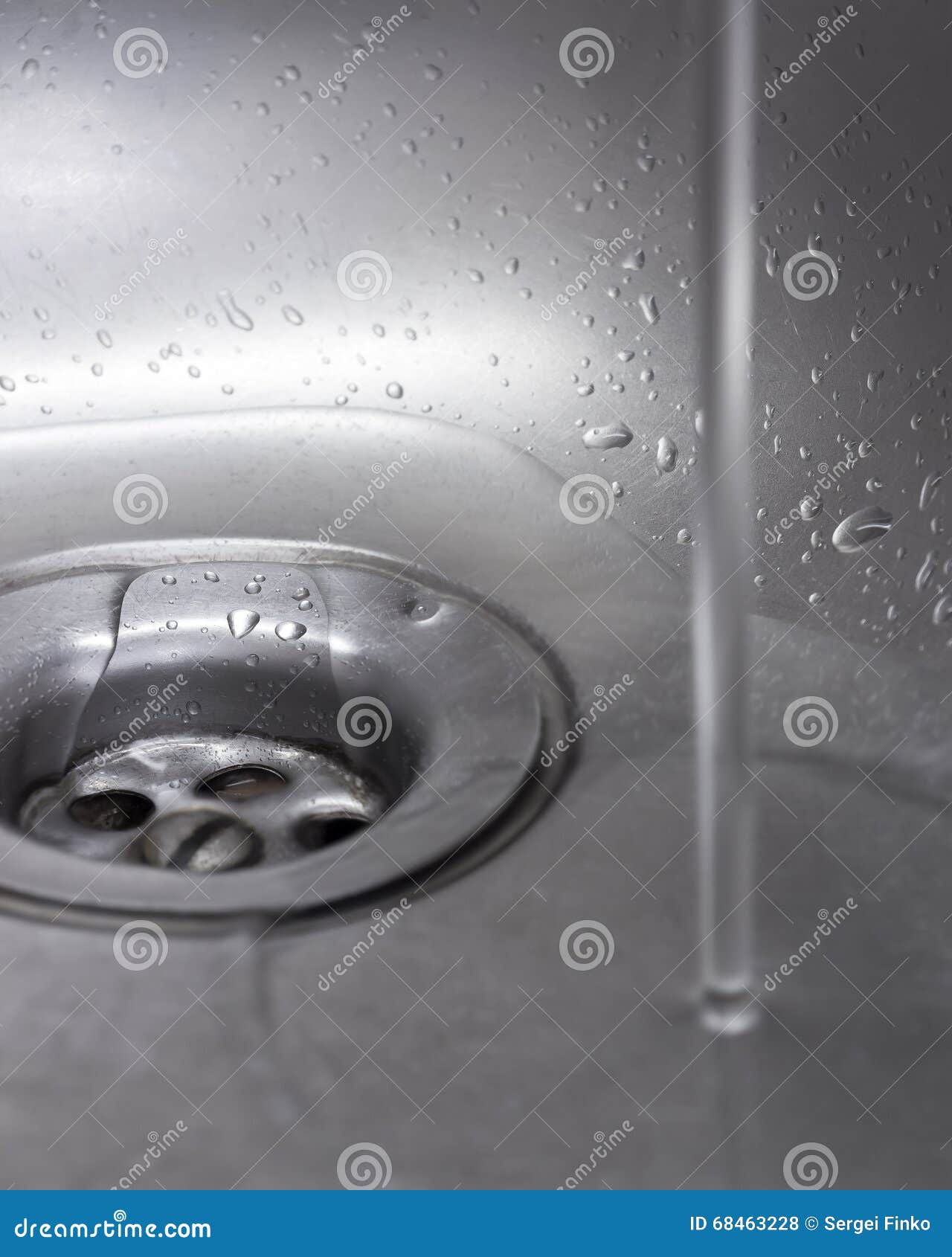 Drain Hole in the Kitchen Sink Stock Photo Image of liquid, concepts