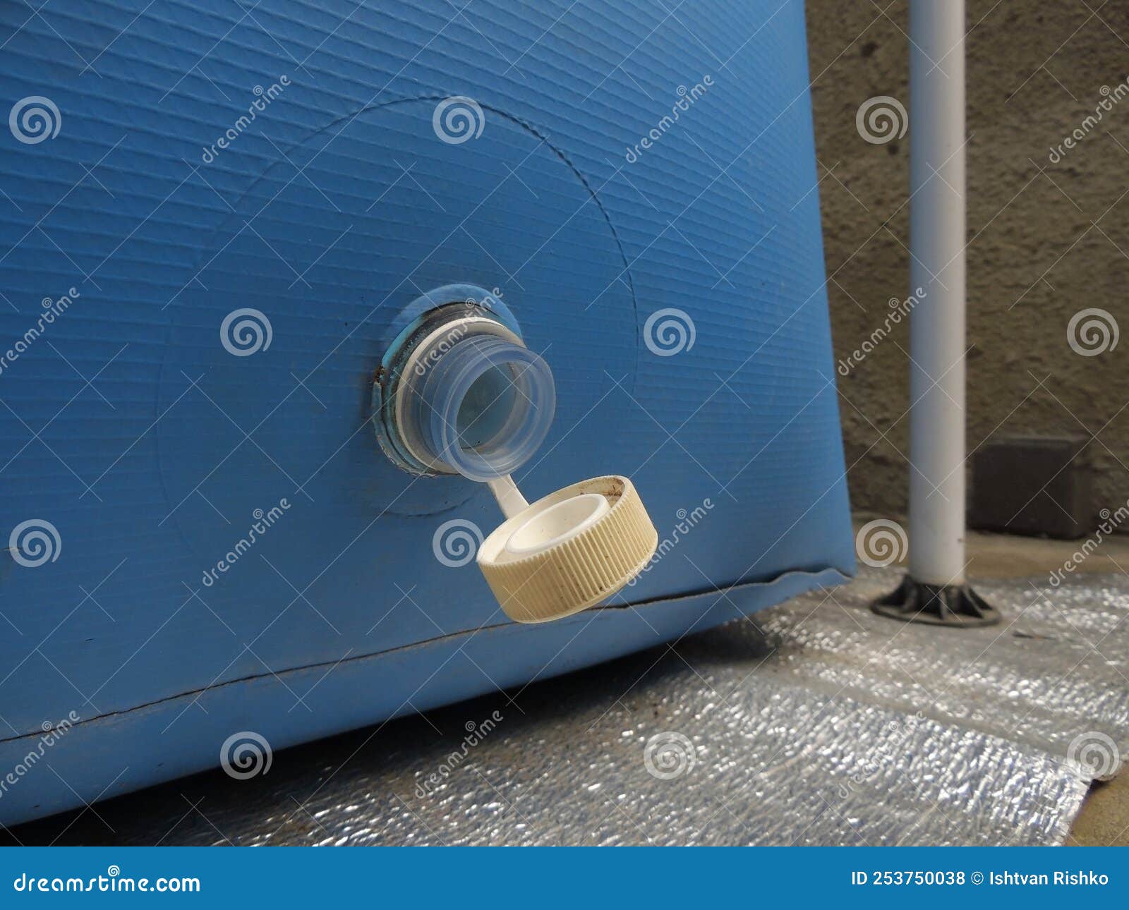 Drain Valve for Frame Pool with Open Cap Stock Photo Image of outdoor