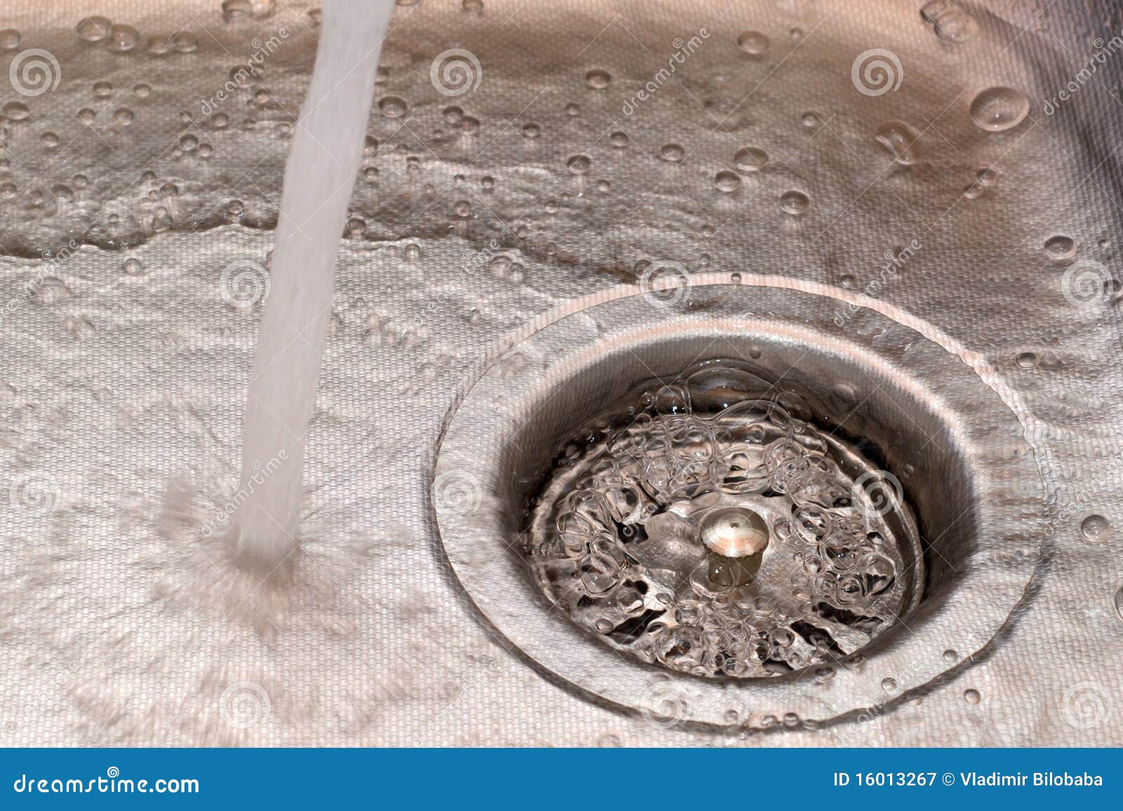 Drainage in the Kitchen Sink Stock Image Image of cooking, flowing