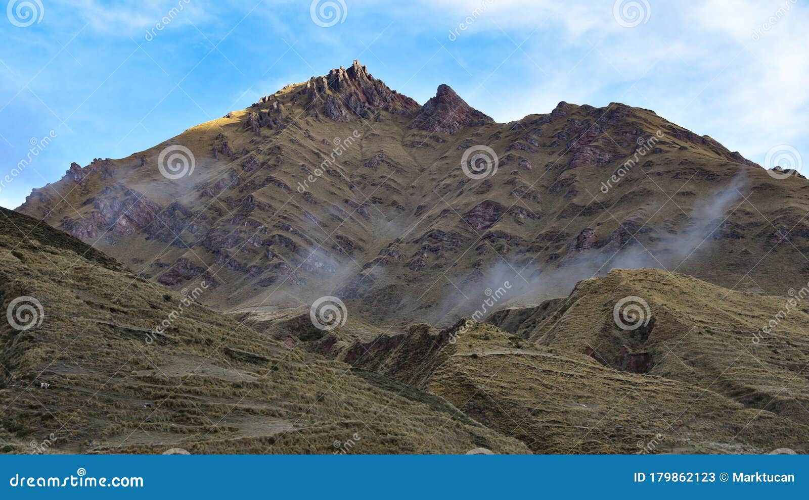 dramatic andean scenery on the ancascocha trek in the cusco region of peru