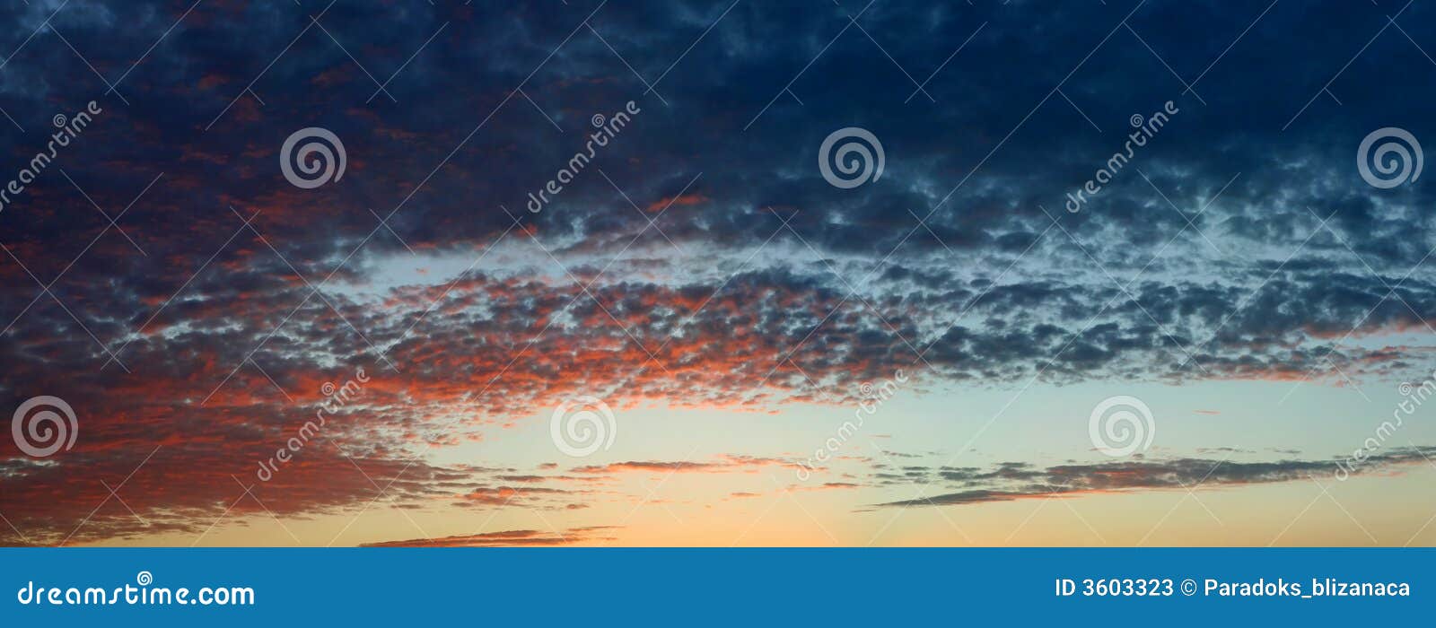 Dramatic dark clouds during summer evening