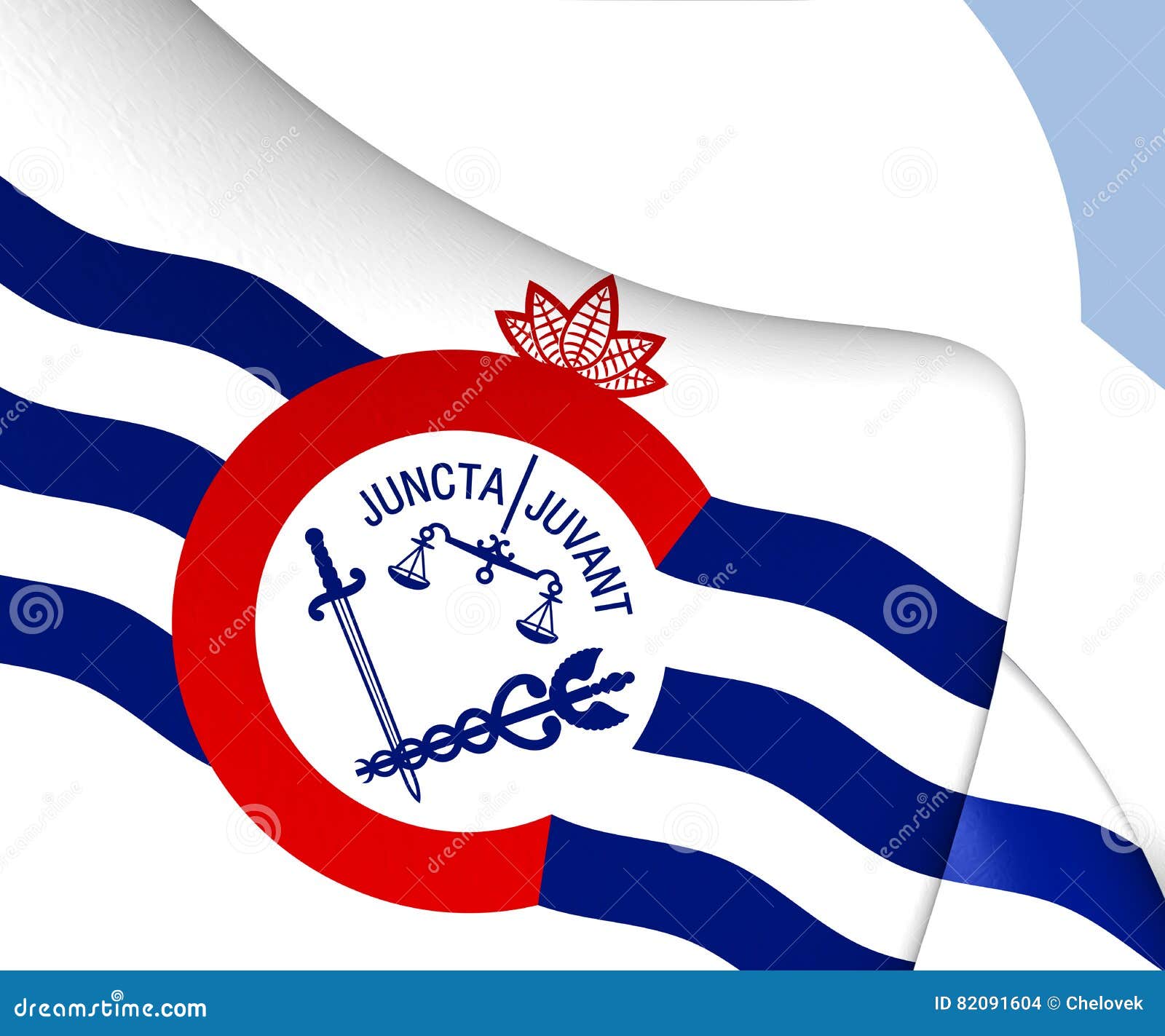 Télécharger Drapeau De Cincinnati, Ohio, 4k, Les Villes Américaines, 3d