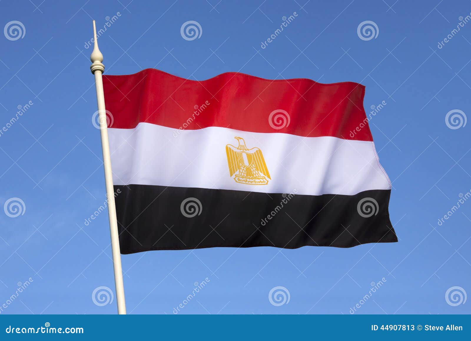 Drapeau De L'Egypte - Drapeau égyptien Image stock - Image du