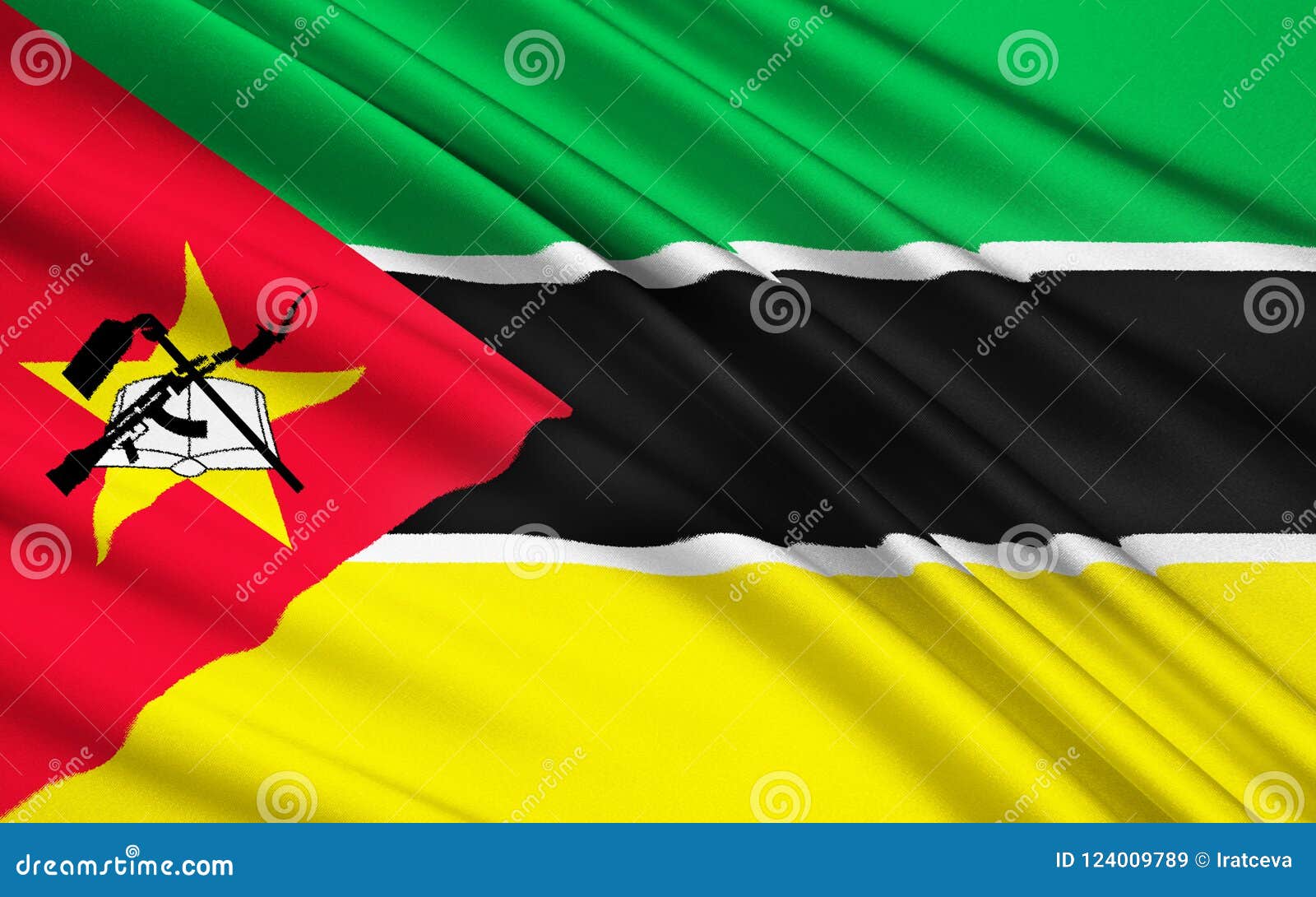 Drapeau De La Mozambique Maputo Illustration Stock Illustration Du Africain Afrique 124009789