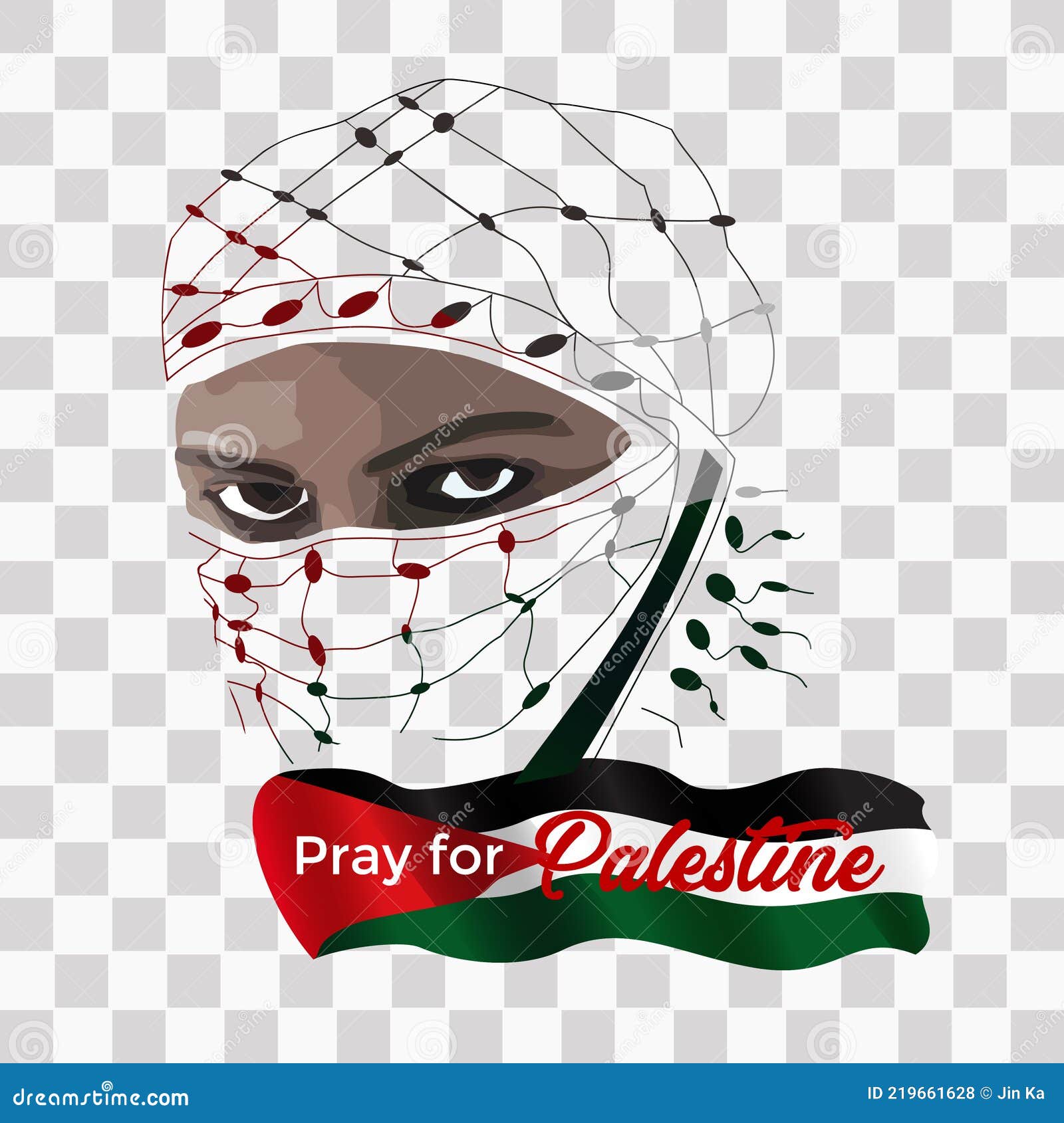 Drapeau De La Palestine Libre Avec Le Visage Sur Le Masque Illustration de  Vecteur - Illustration du dessin, balai: 219661628
