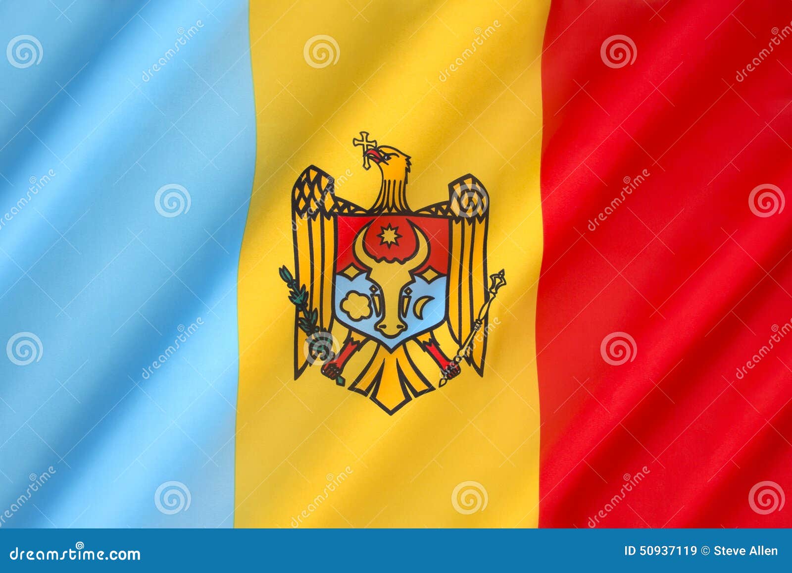 Drapeau De Moldau La Moldavie Image Stock Image Du Drapeau Moldavie 50937119