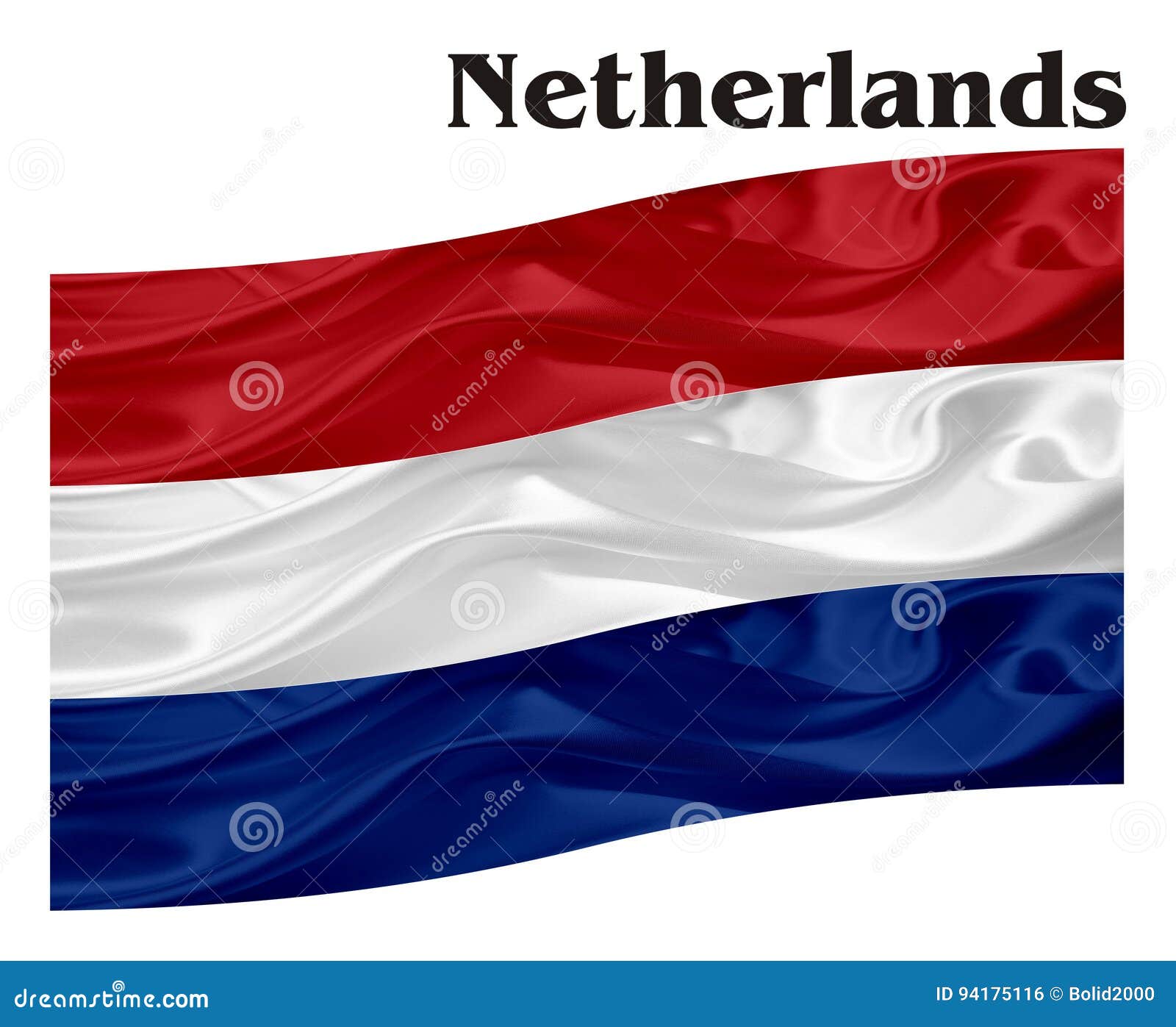 Drapeau Des Pays-Bas Avec Un Mot Illustration Stock - Illustration du ...
