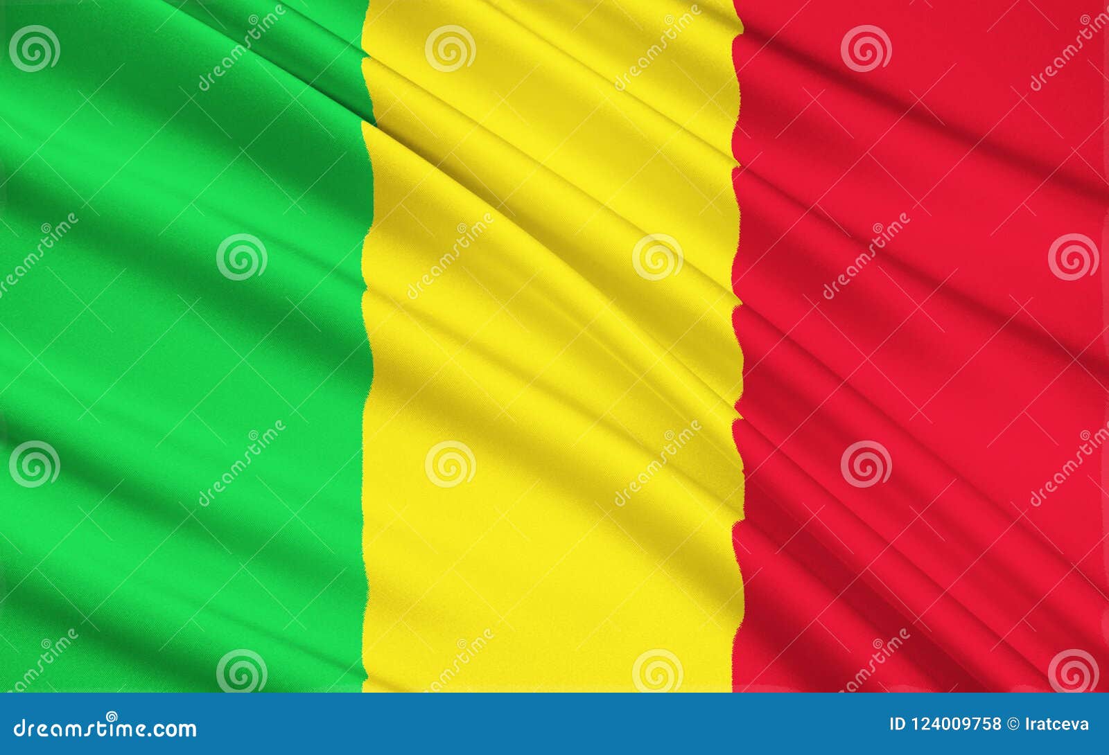 Drapeau du Mali, Bamako illustration stock. Illustration du afrique -  124009758