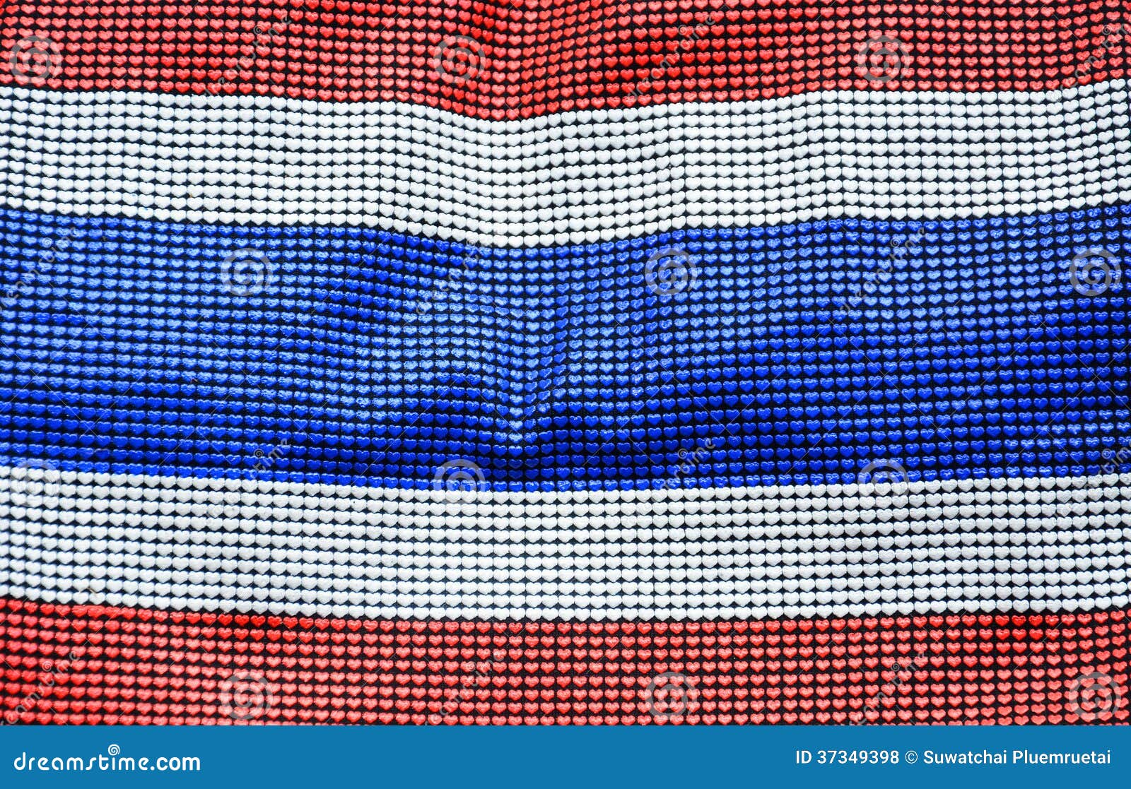 Drapeau national de la Thaïlande, coeur dans le drapeau