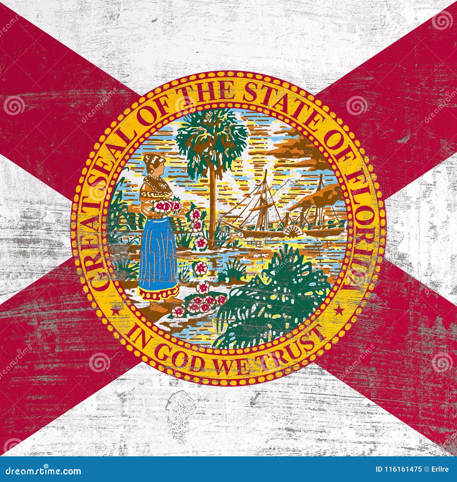 Patch Drapeau Floride Brodé Haute Qualité - Application Fer à Repasser - Neuf, Collection, Décoration