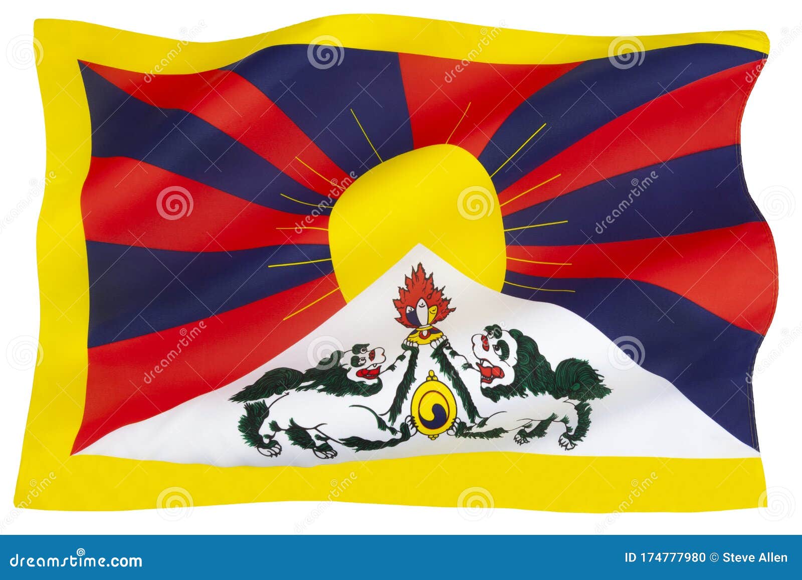 DRAPEAU / DRAPEAUX / TIBET TIBETAIN