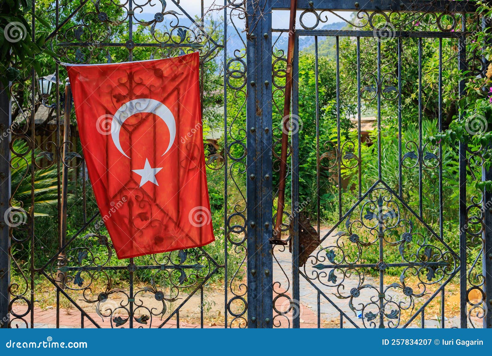 Le Drapeau Turc Est Le Drapeau National Et Officiel De La