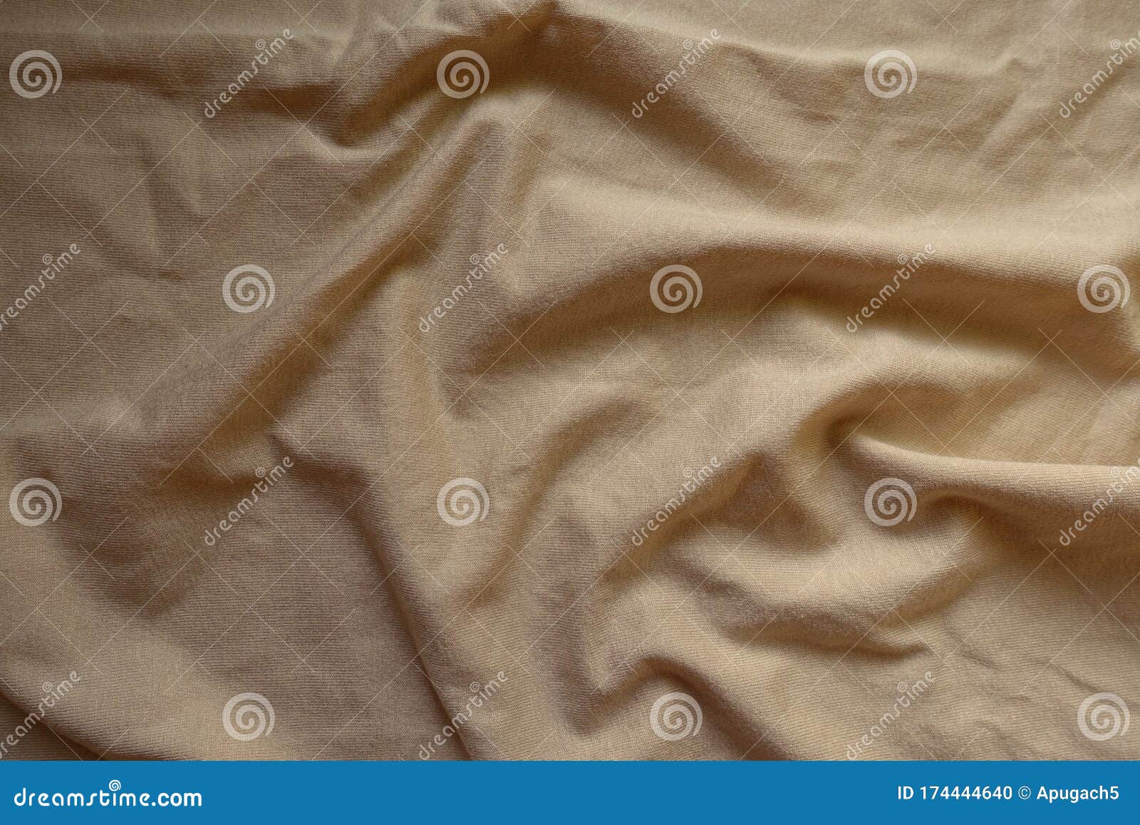 Draped Beige Jersey Fabric from Above Stock Photo Image of folds