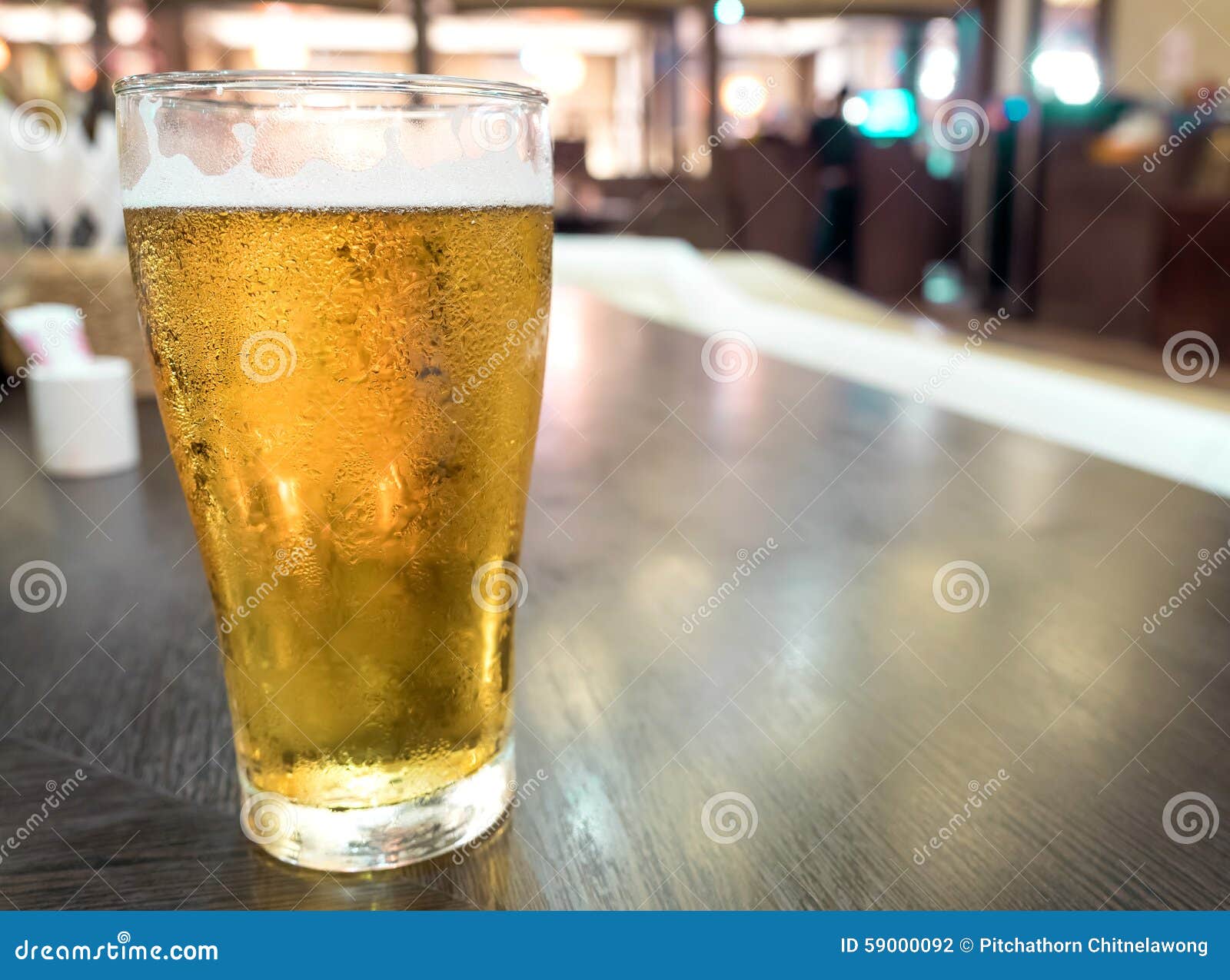 Draught beer in restaurant stock photo. Image of drink 59000092