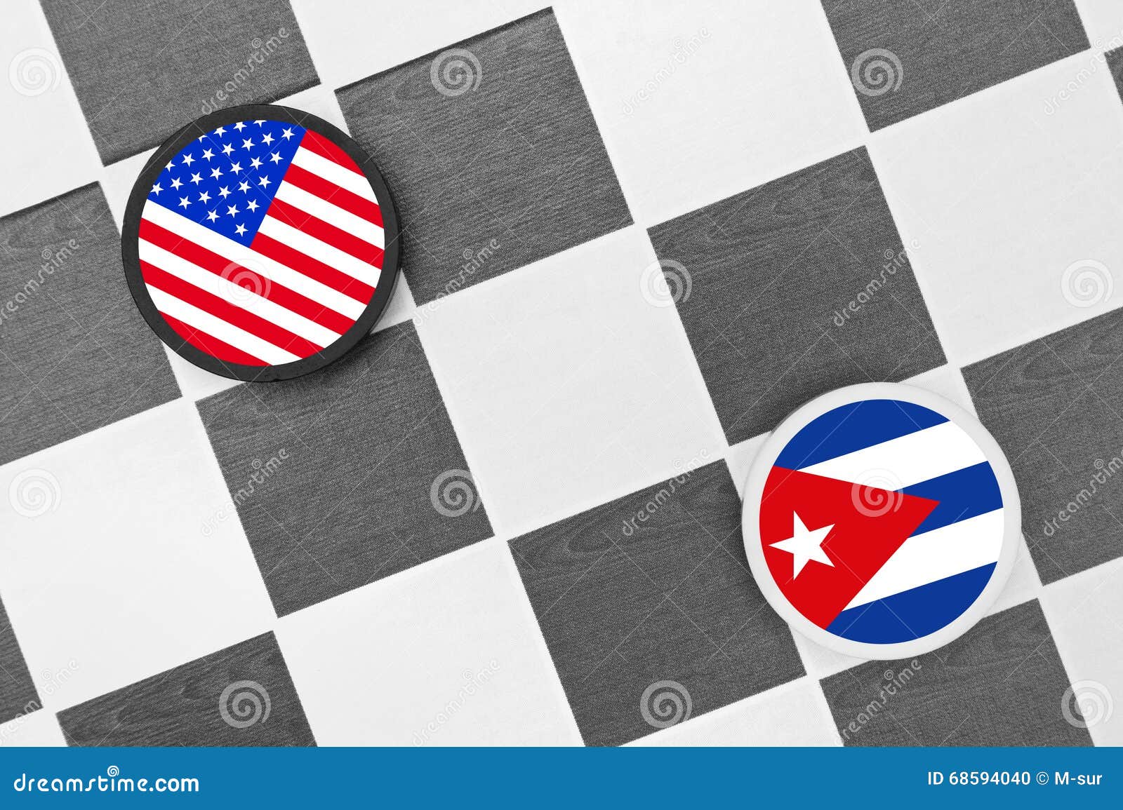 Draughts (Checkers) USA Vs Cuba Stock Photo Image of collaborate