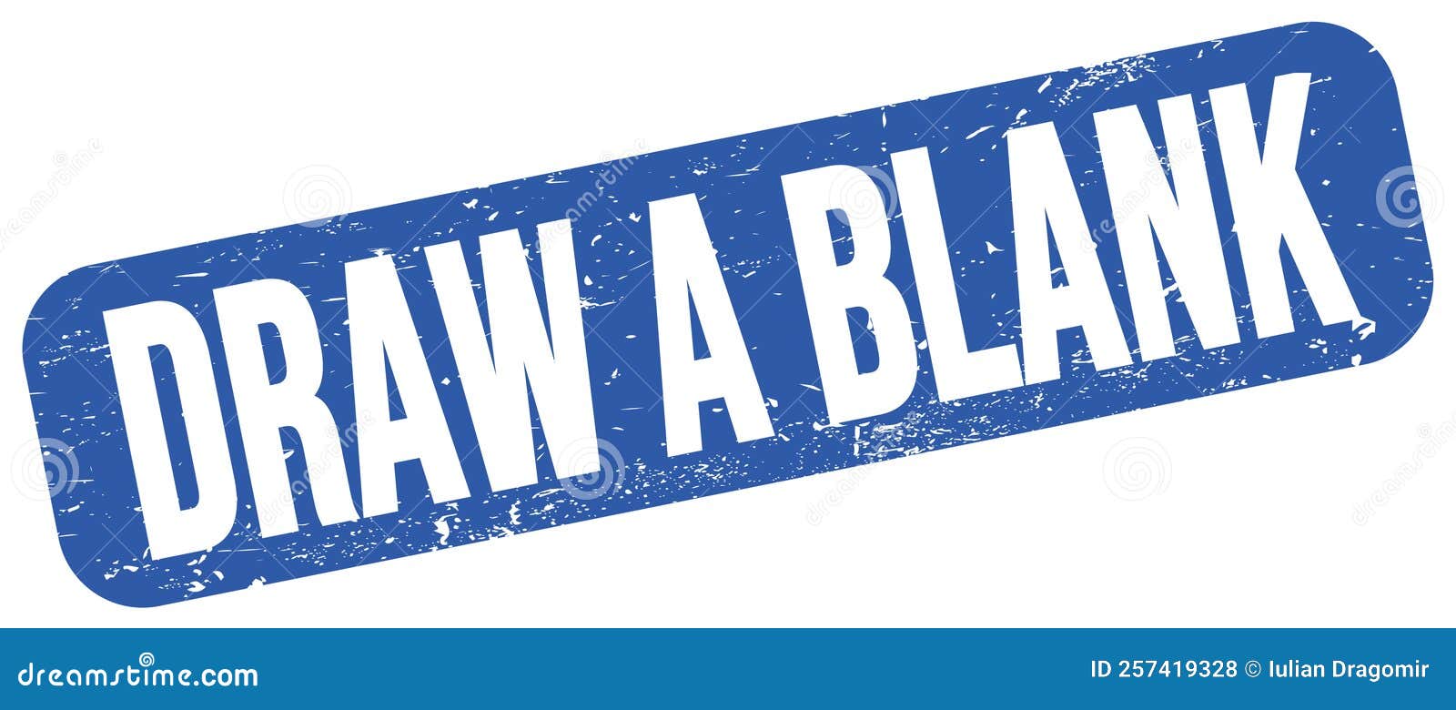 DRAW a BLANK Text on Blue Grungy Stamp Sign Stock Illustration