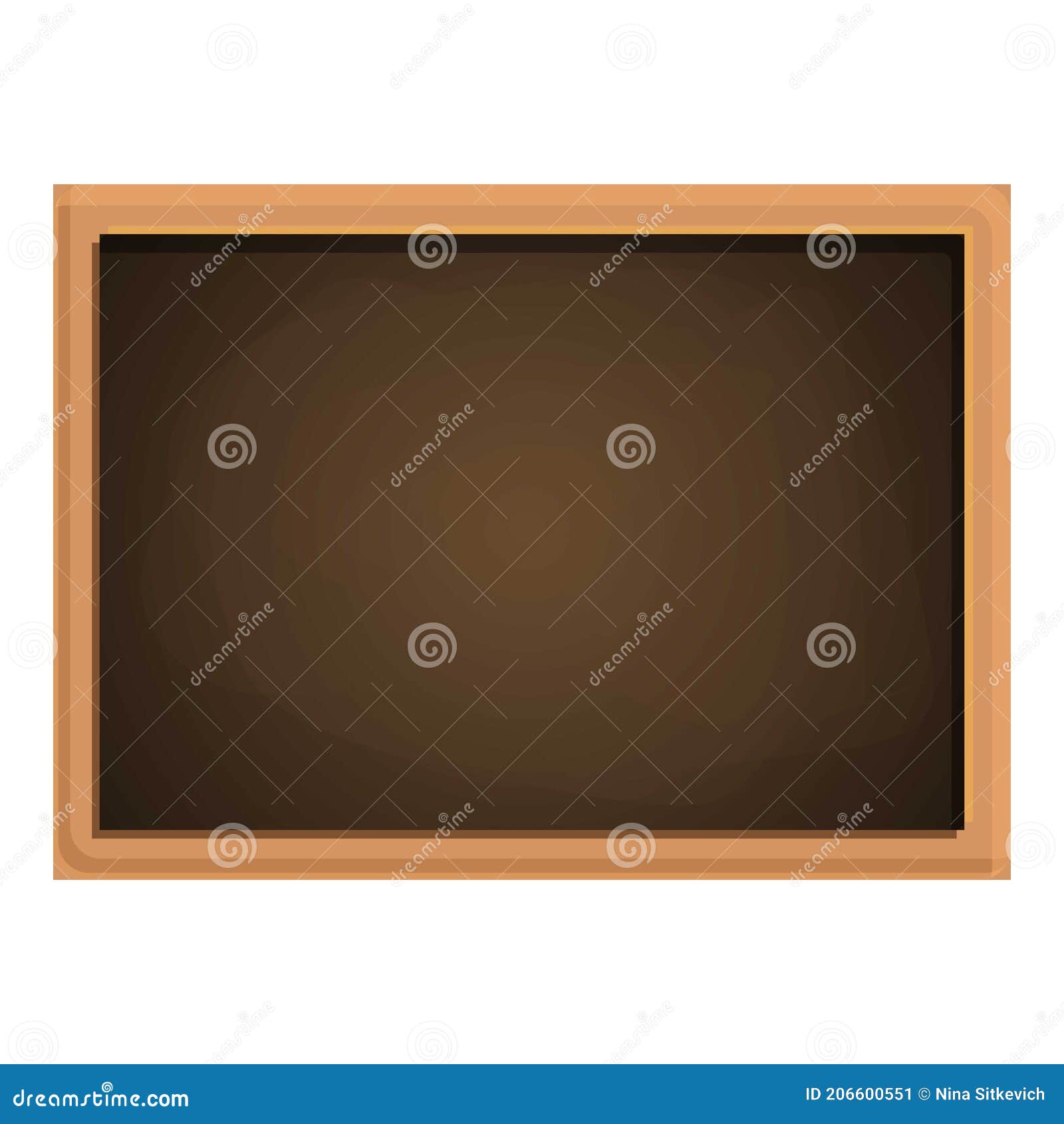 Draw Chalkboard Icon, Cartoon Style Stock Illustration Illustration